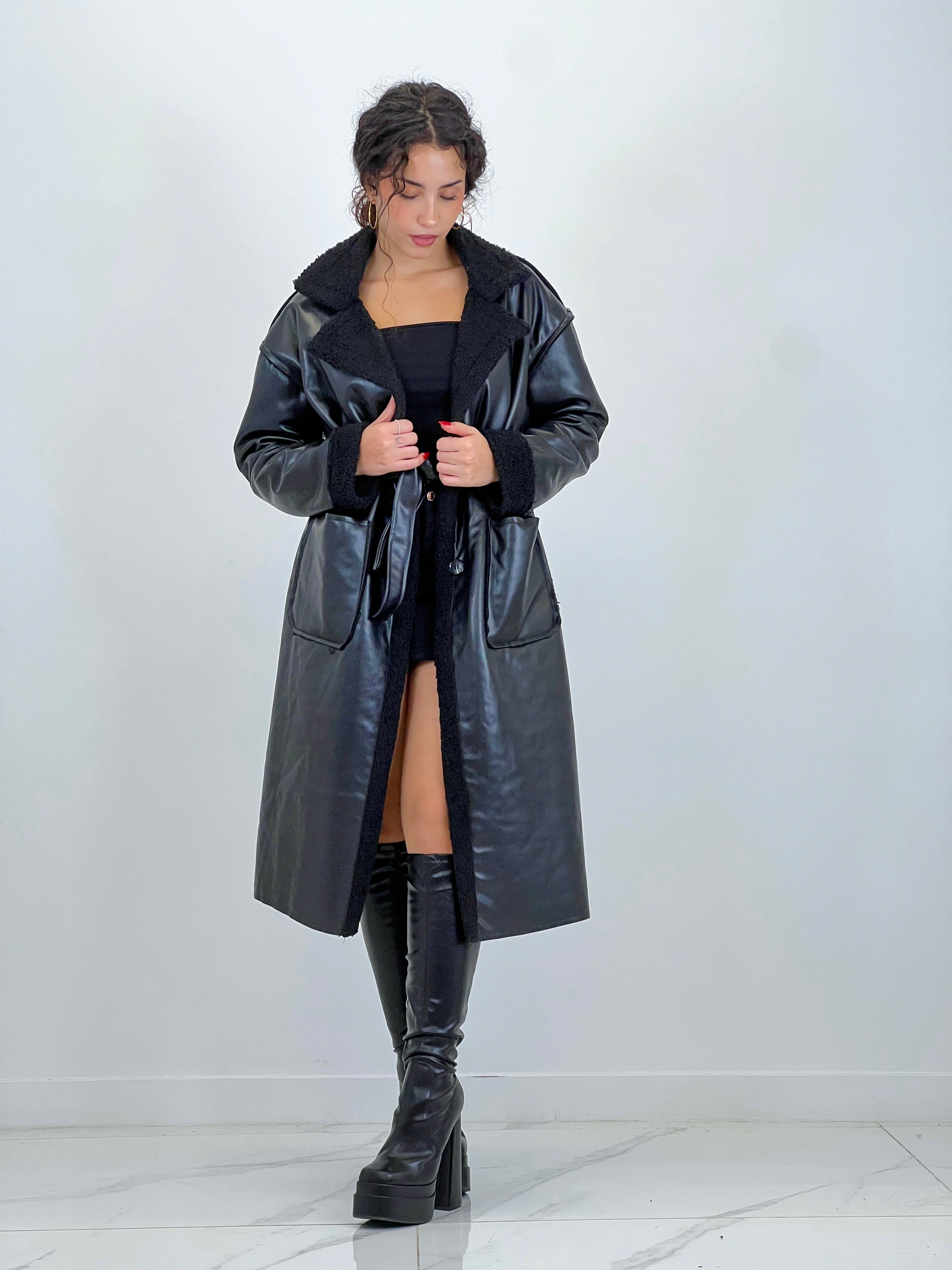 Double-sided belt coat