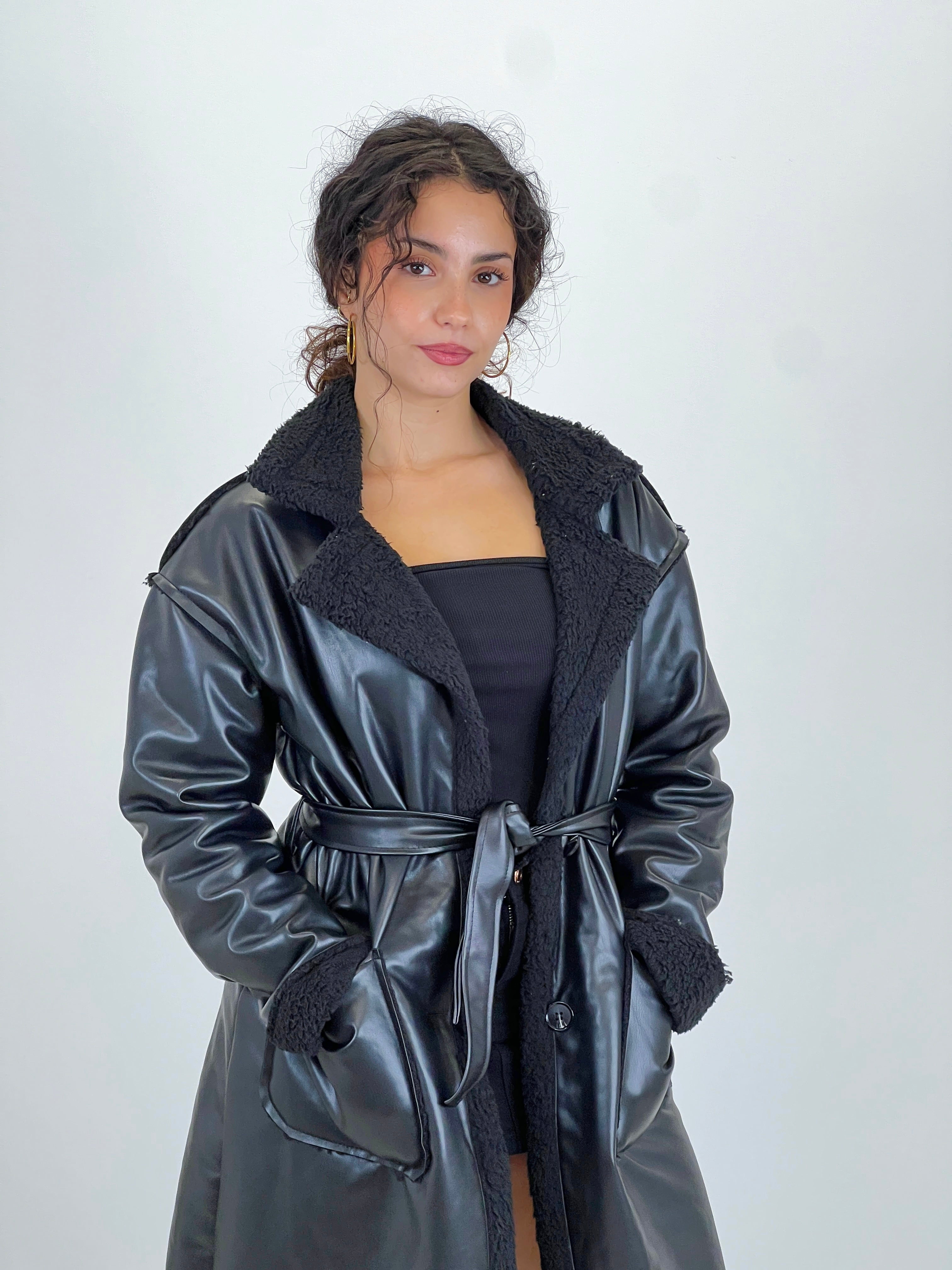 Double-sided belt coat