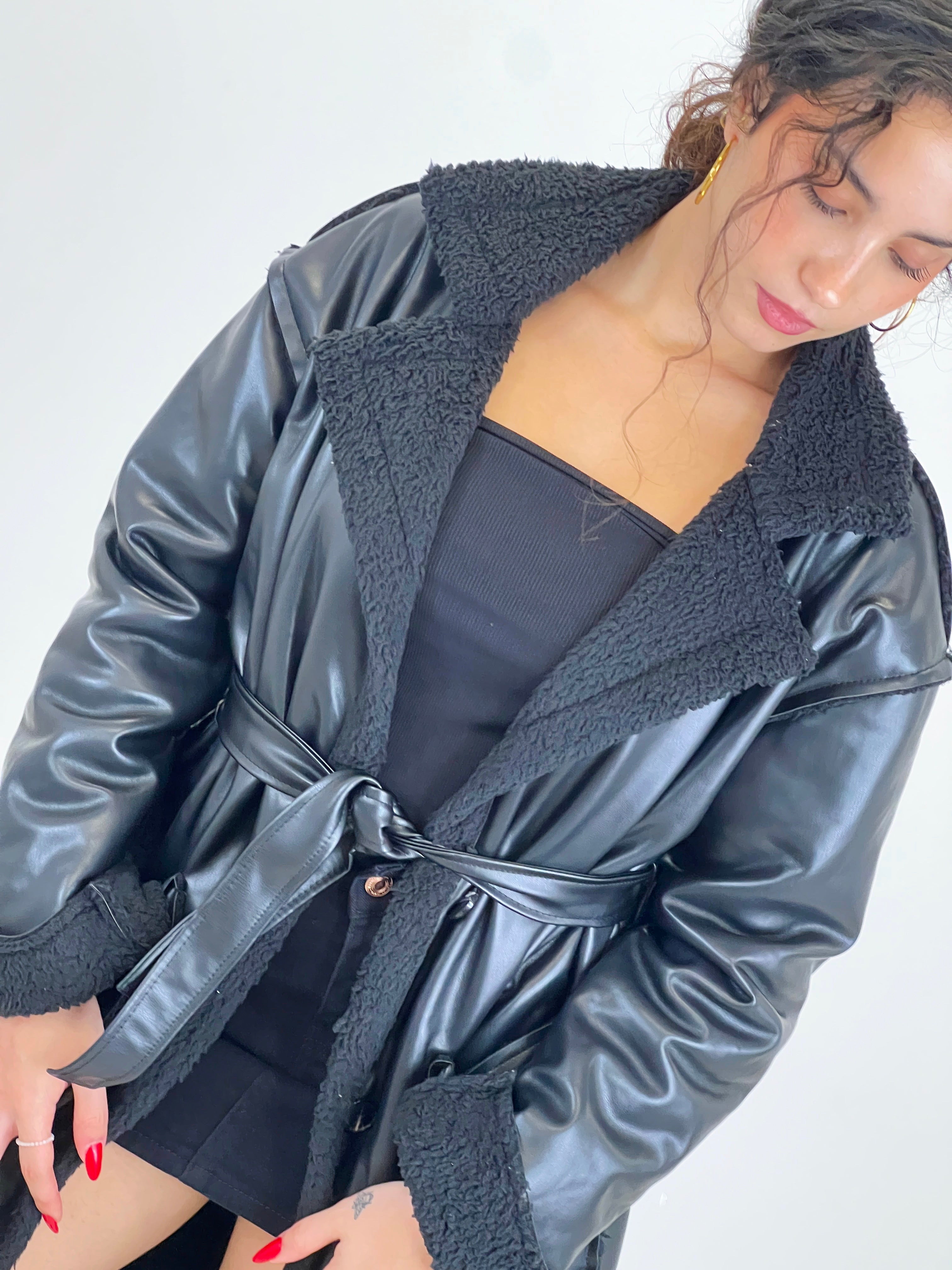 Double-sided belt coat