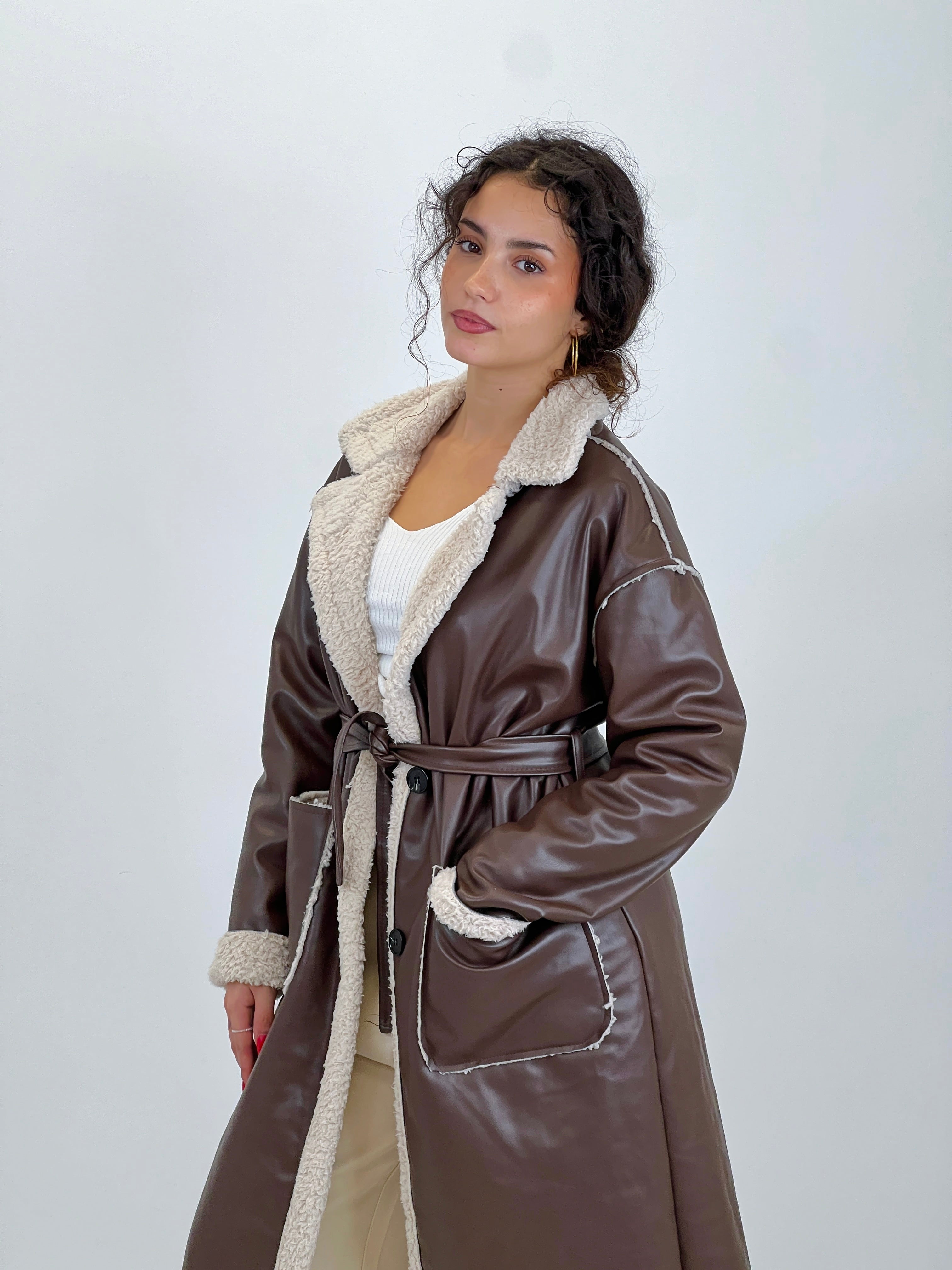 Double-sided belt coat