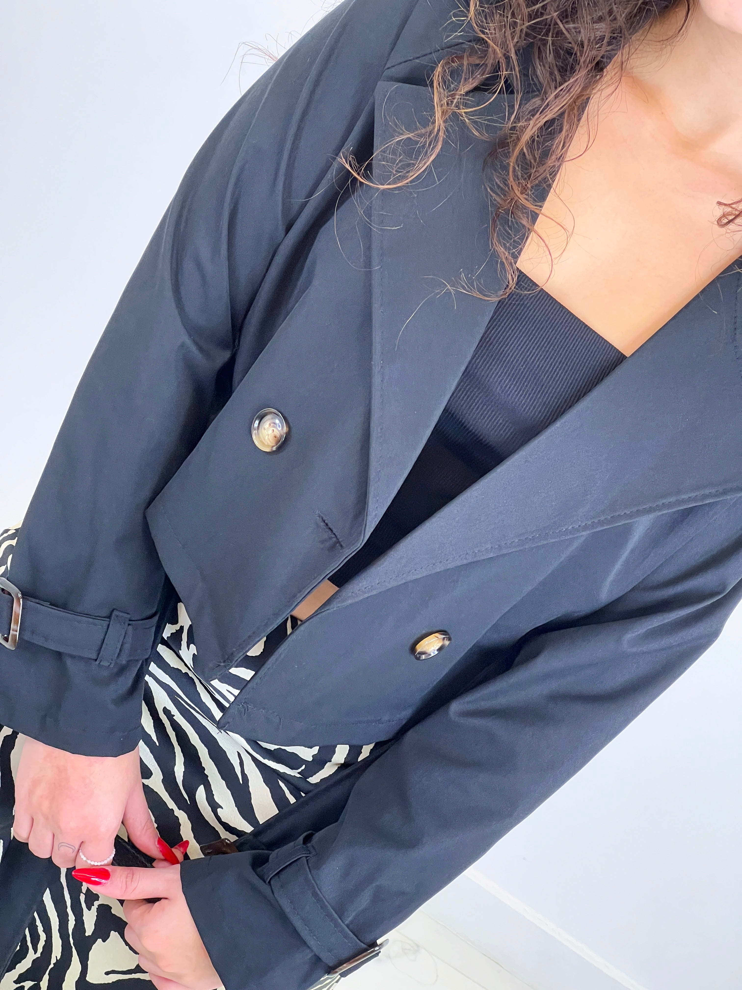 Belted trench jacket