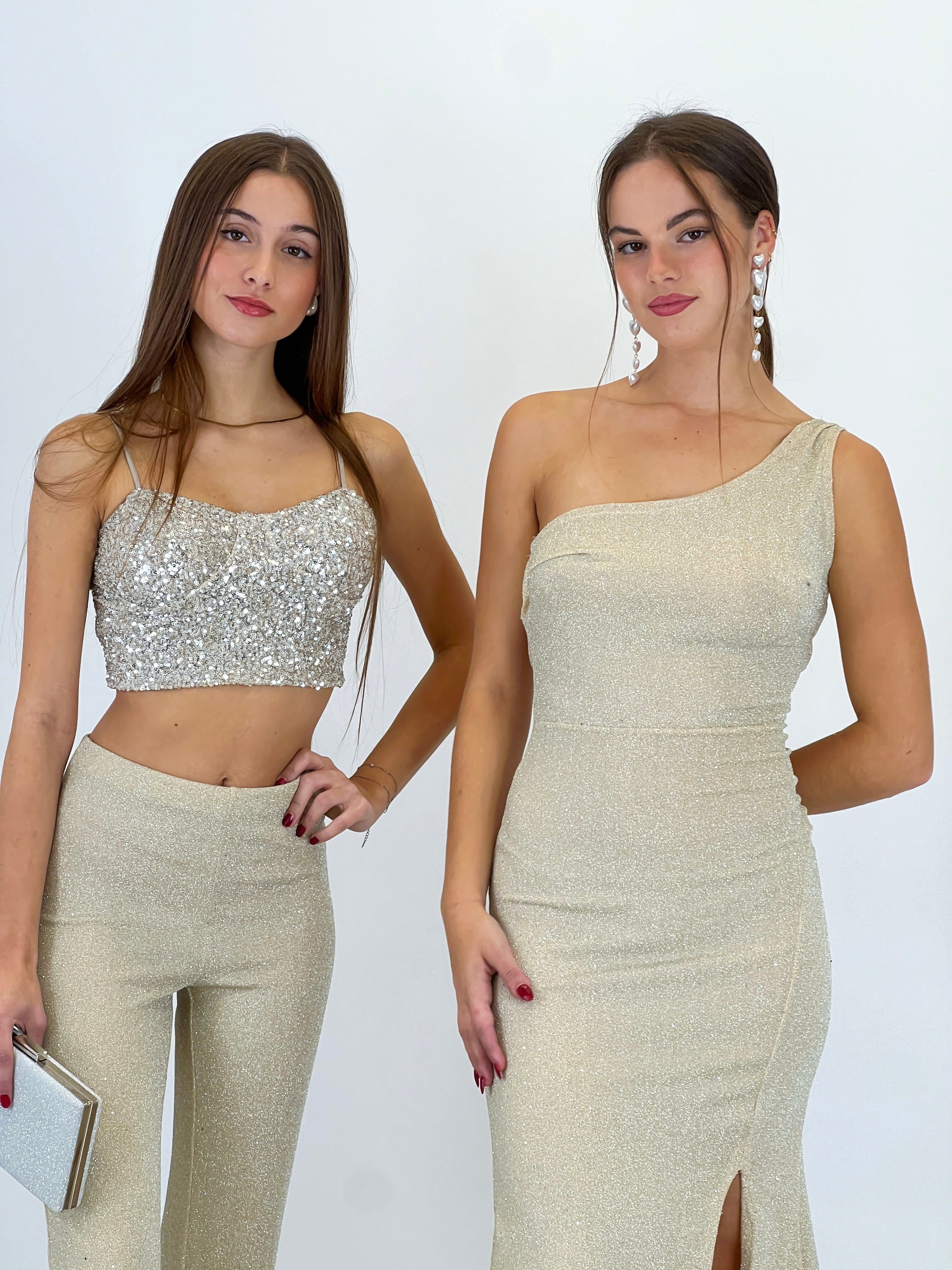 Top corsé lentejuelas