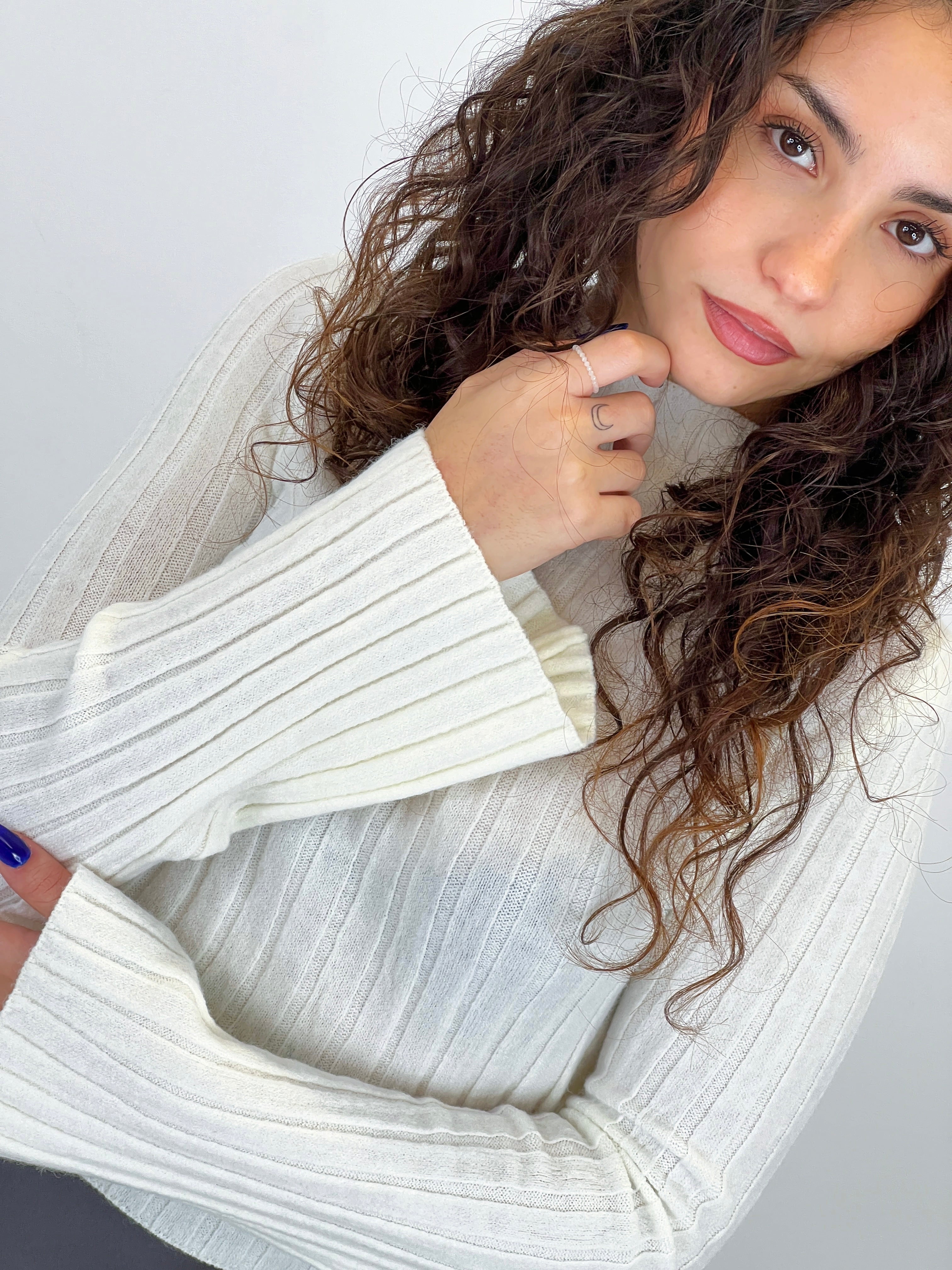 Jersey punto manga acampanada