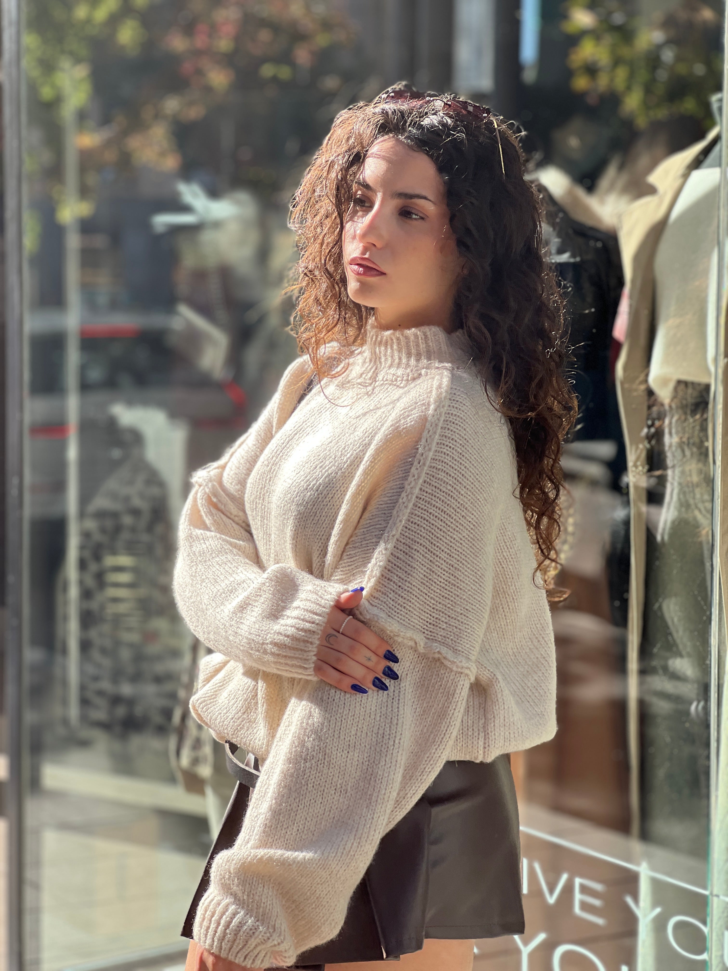 Jersey perkins oversize manga caída