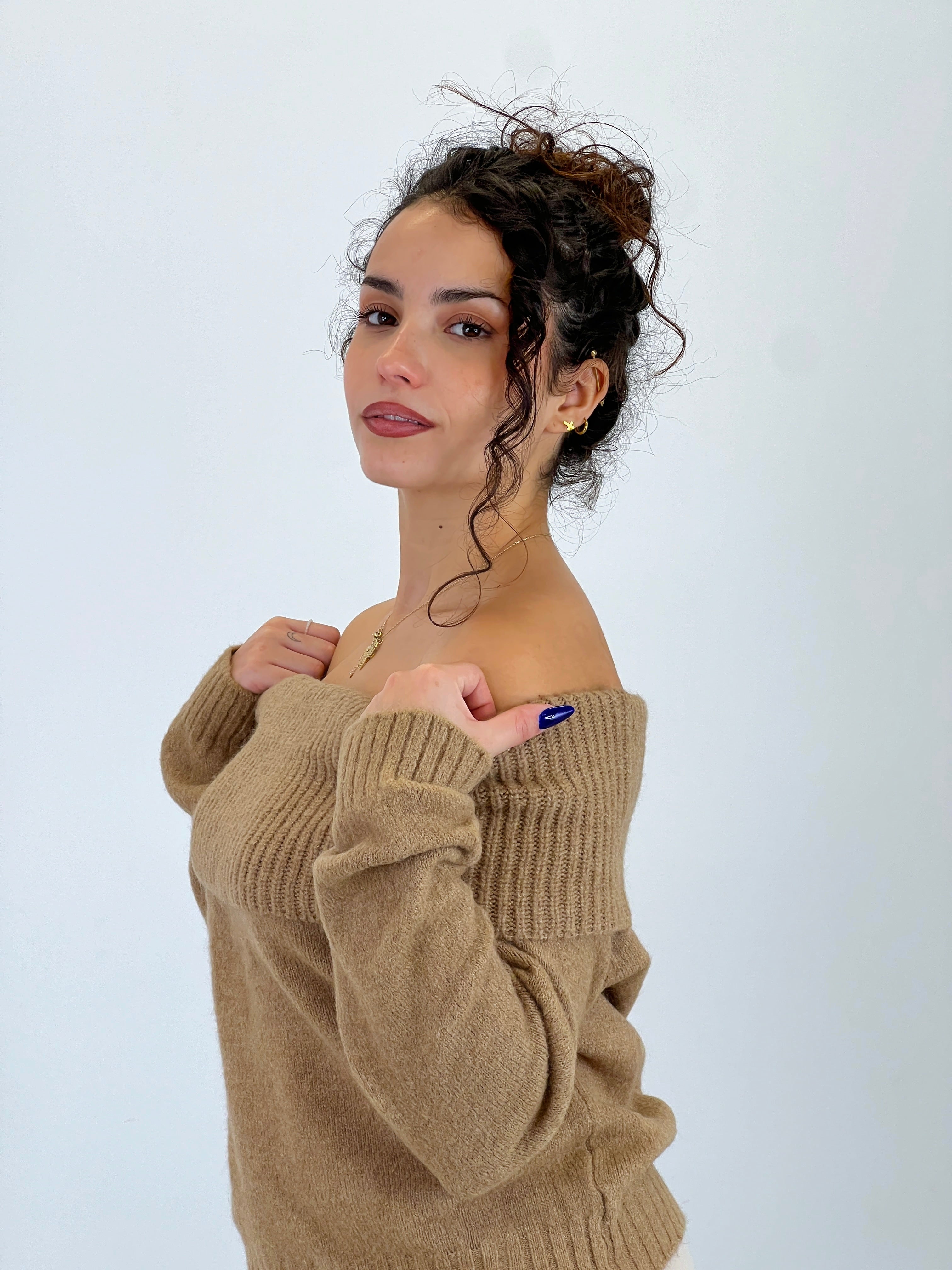 Jersei gruixut amb escot barca