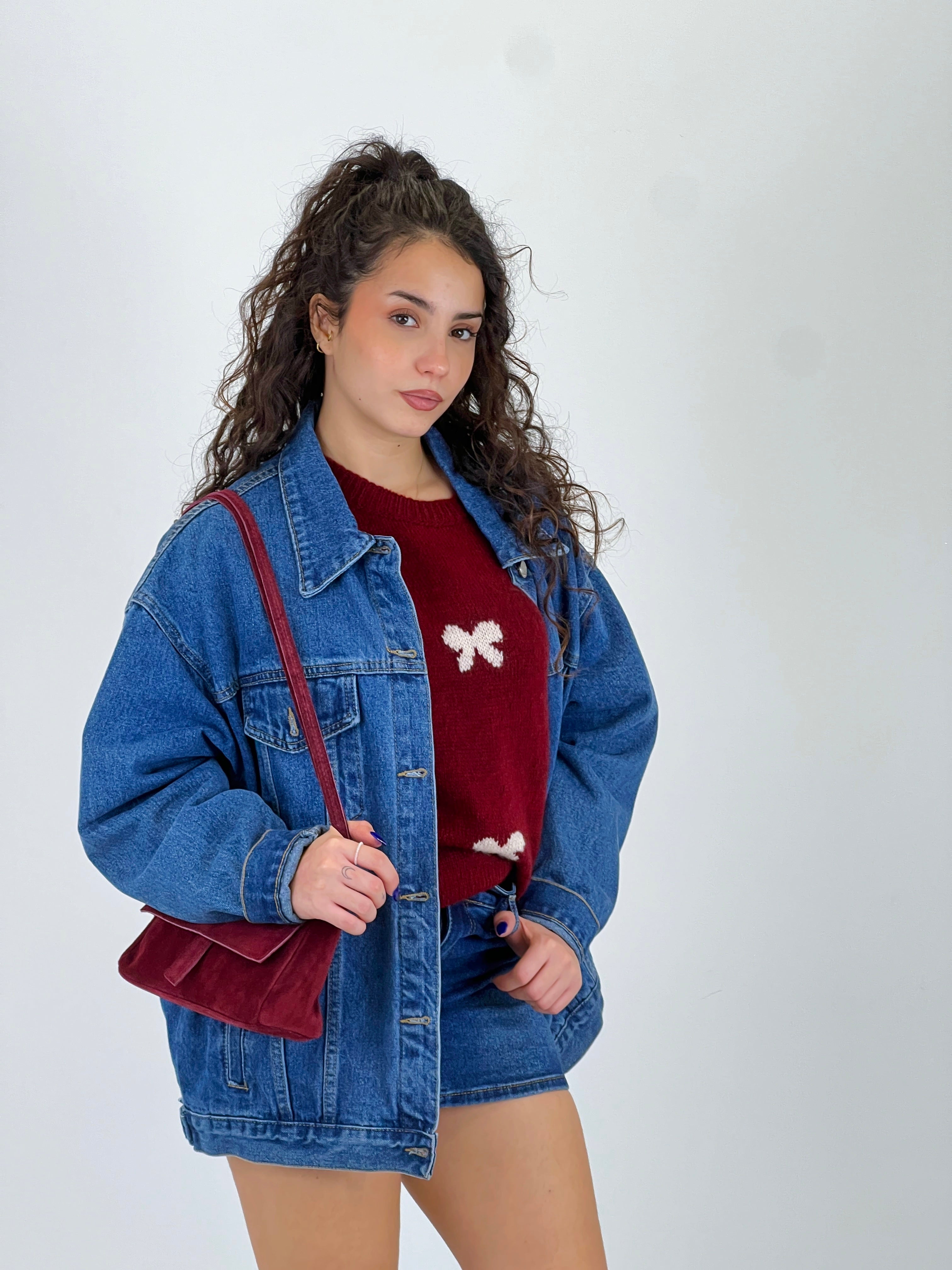 Cazadora denim oversize