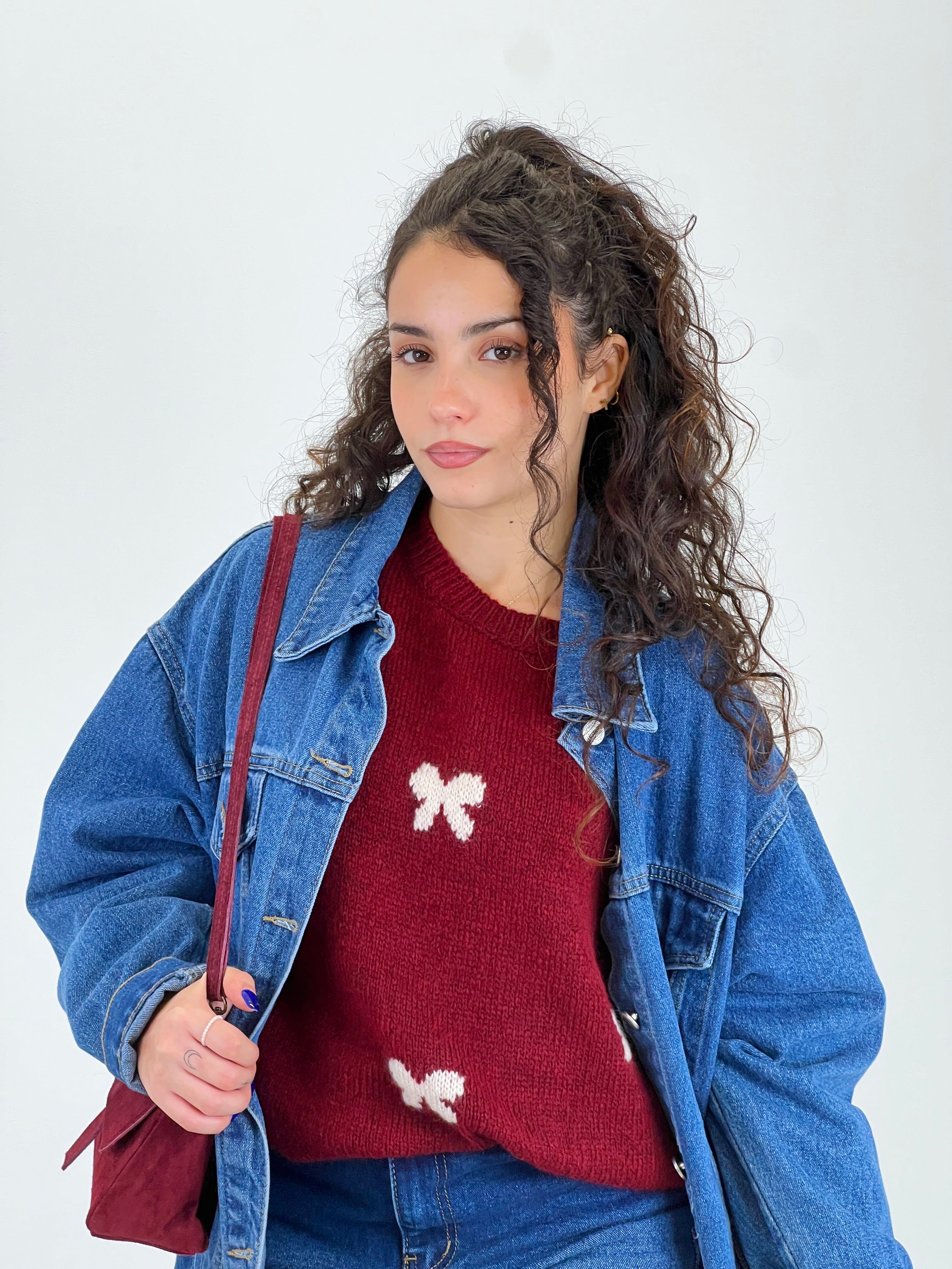 Cazadora denim oversize