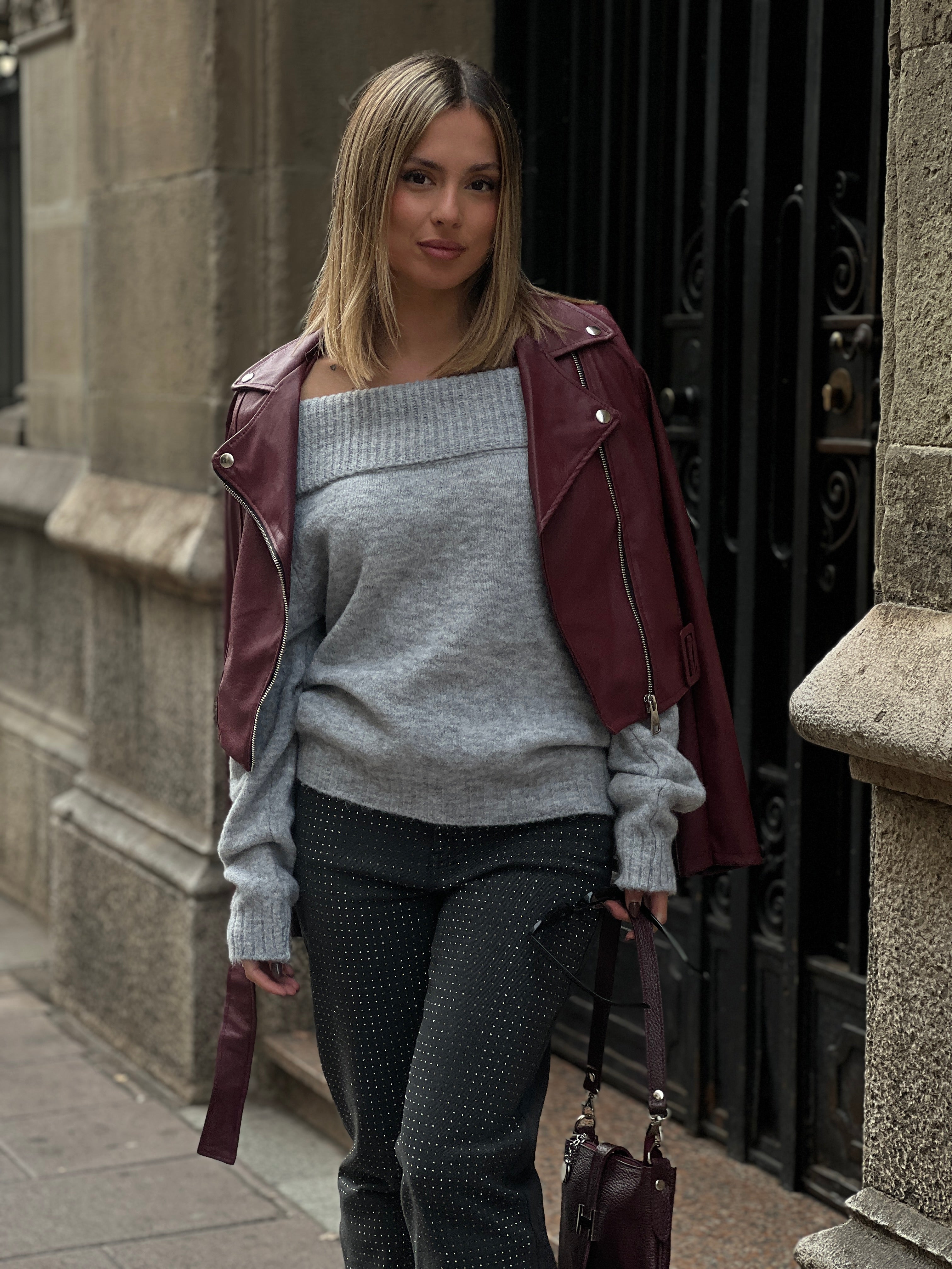 Jersei gruixut amb escot barca