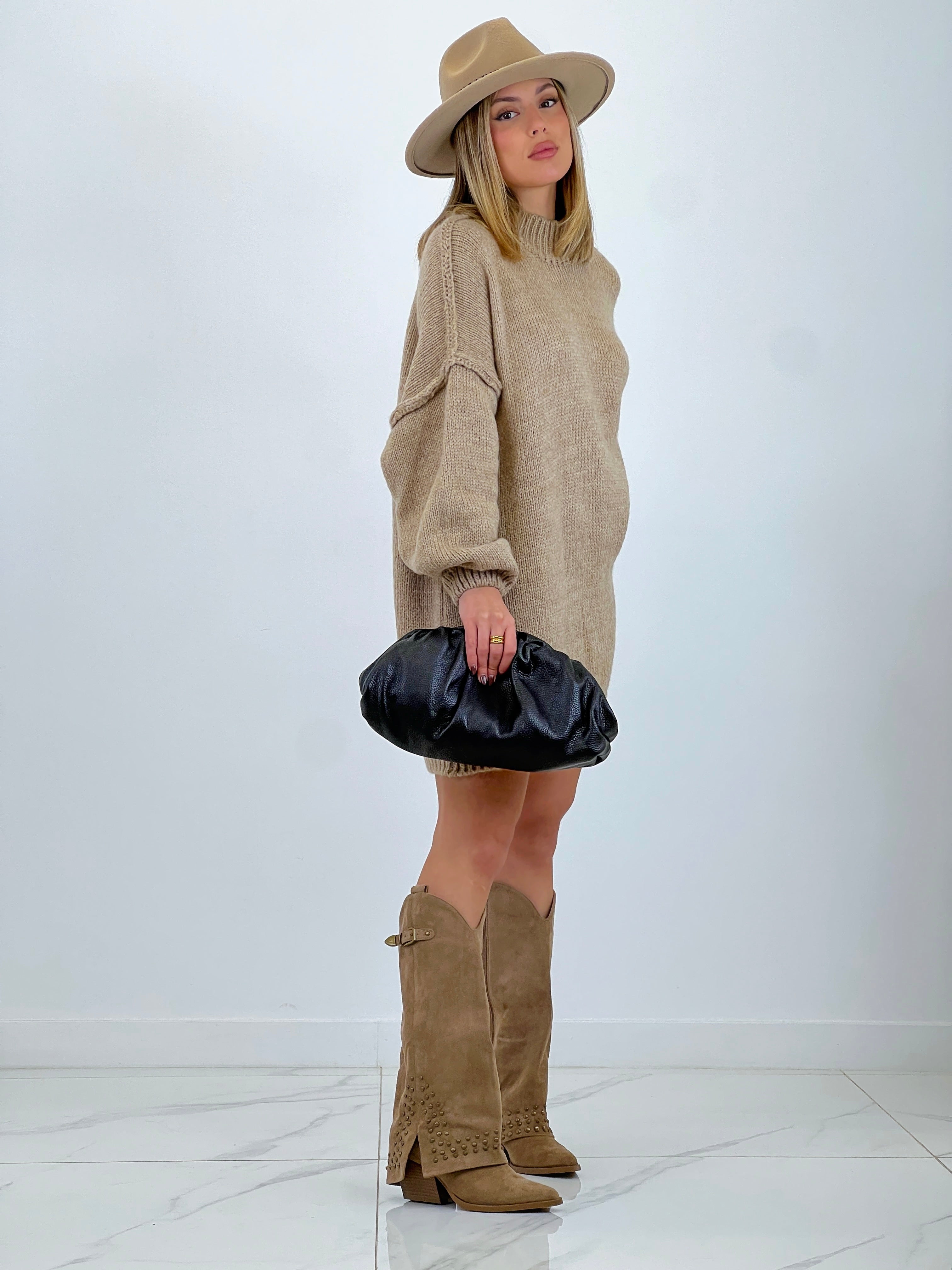 Bolso de mano piel efecto arrugado