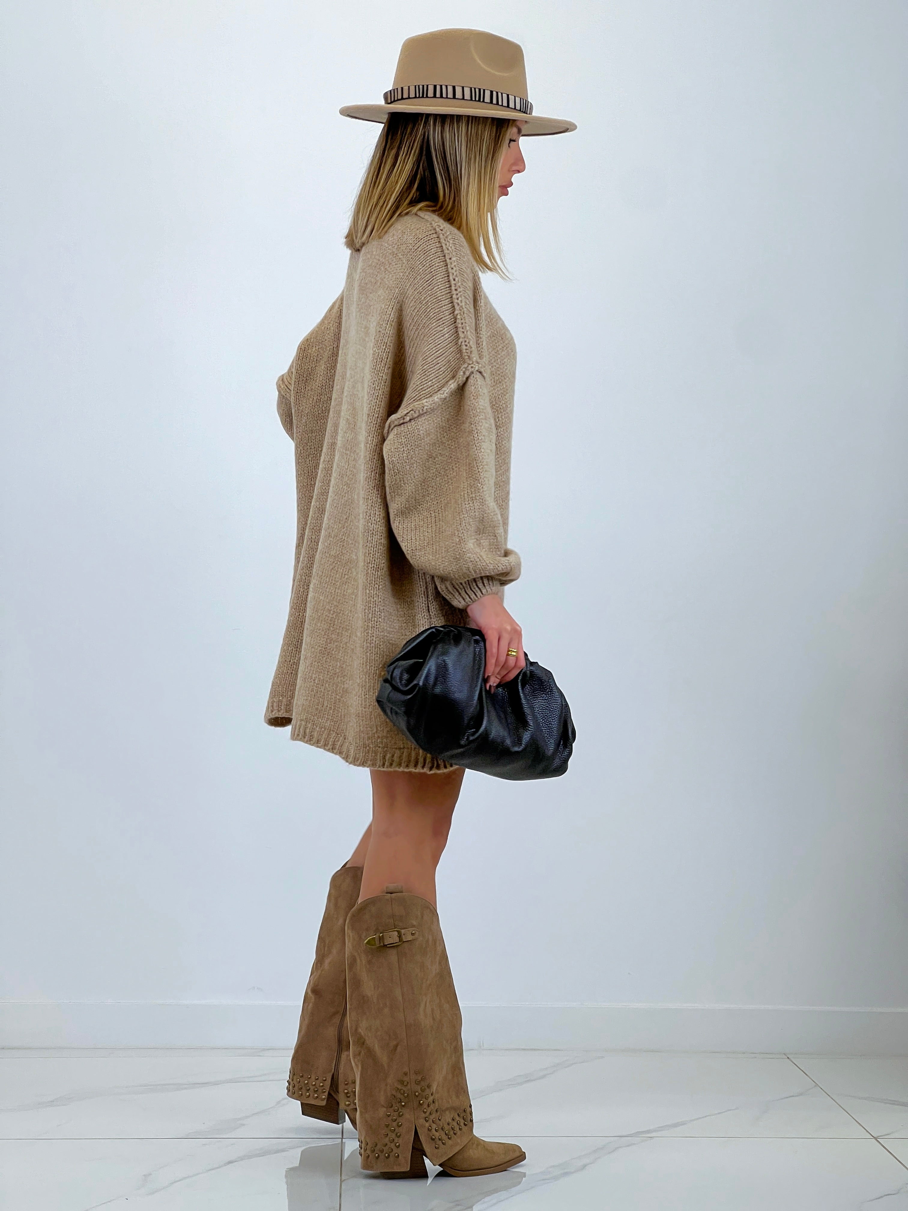 Bolso de mano piel efecto arrugado