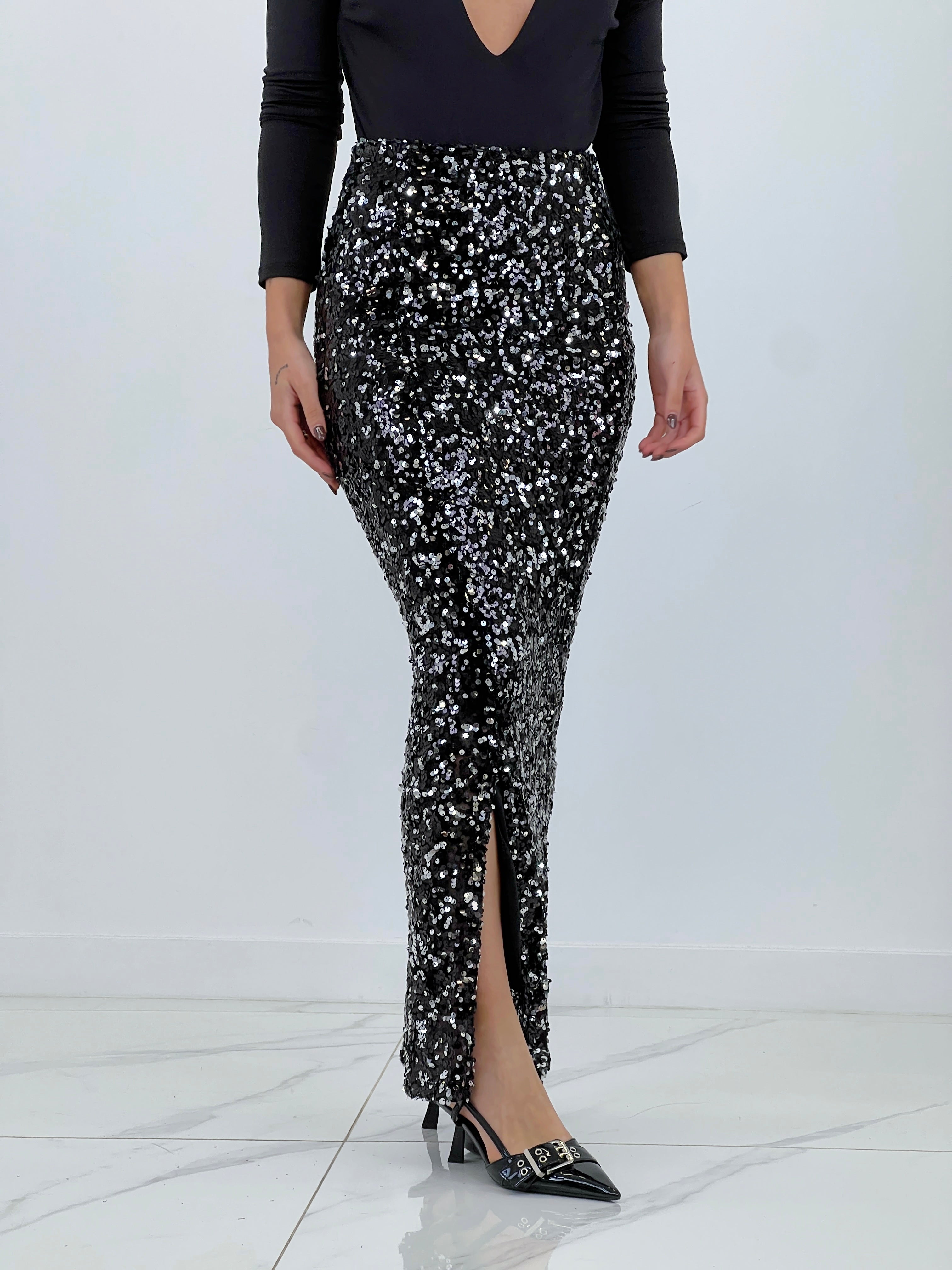 Vestido palabra de honor lentejuelas