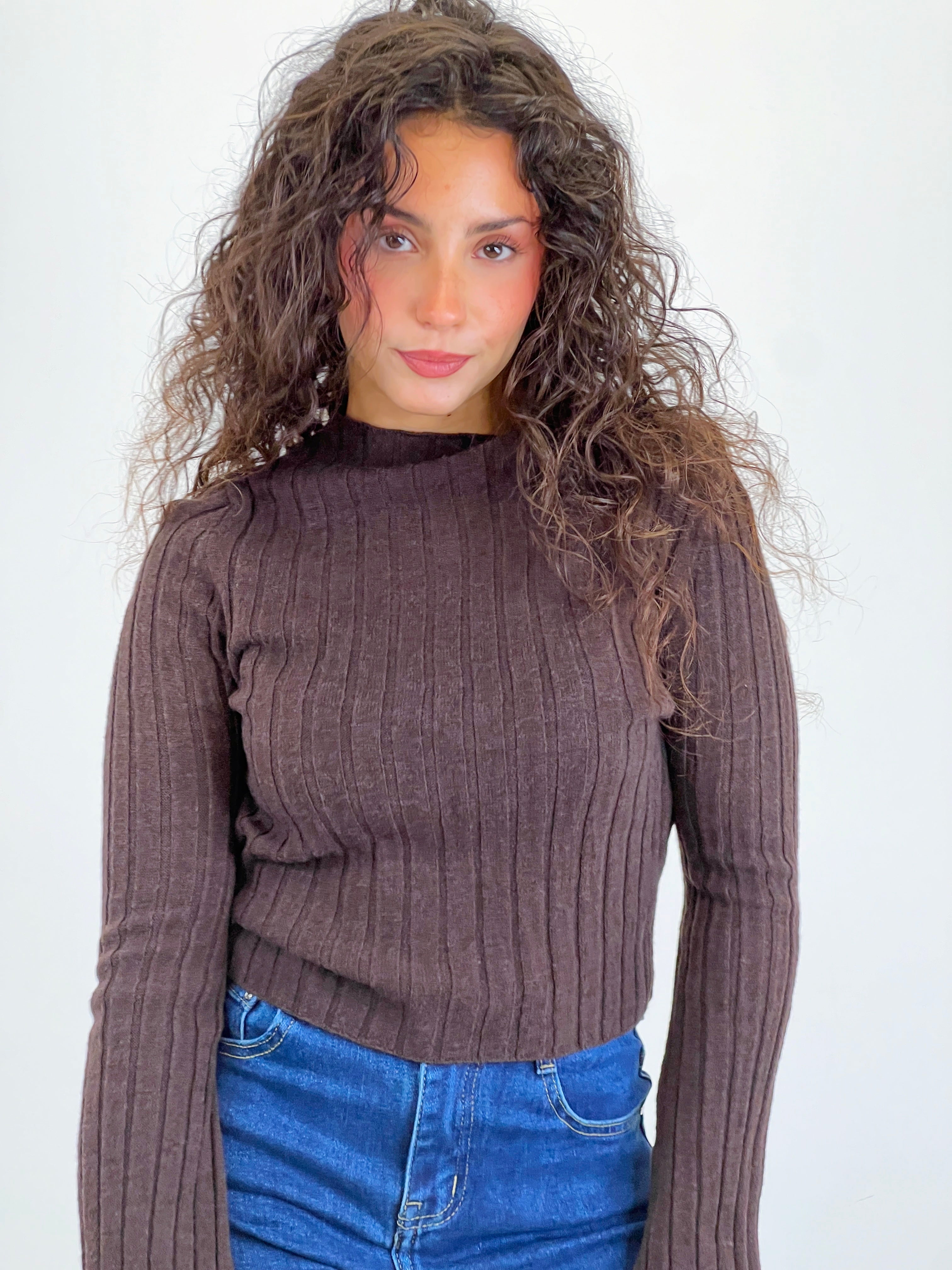 Jersey punto manga acampanada