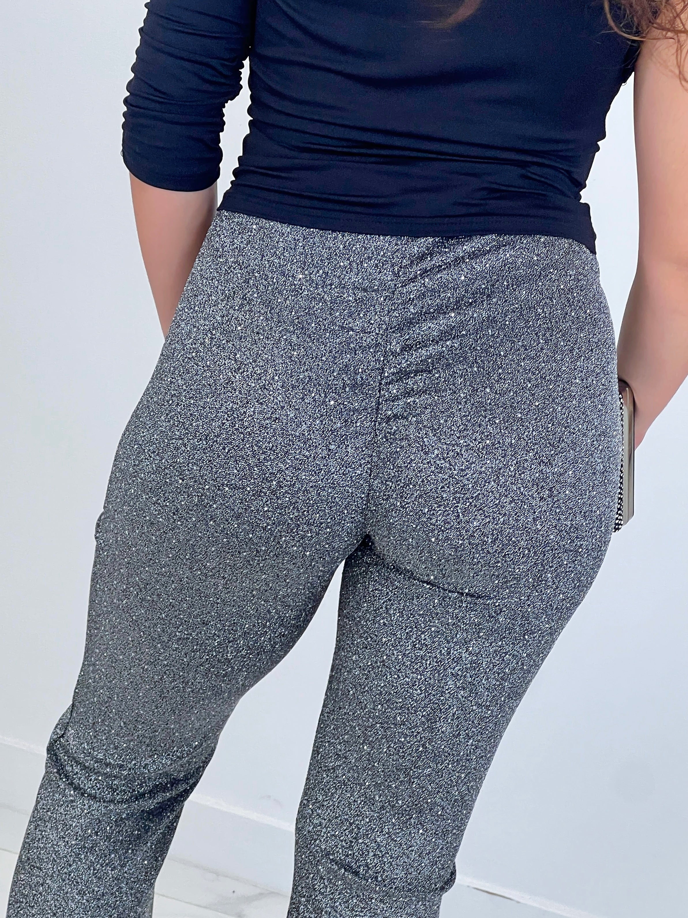 Pantalón flare glitter
