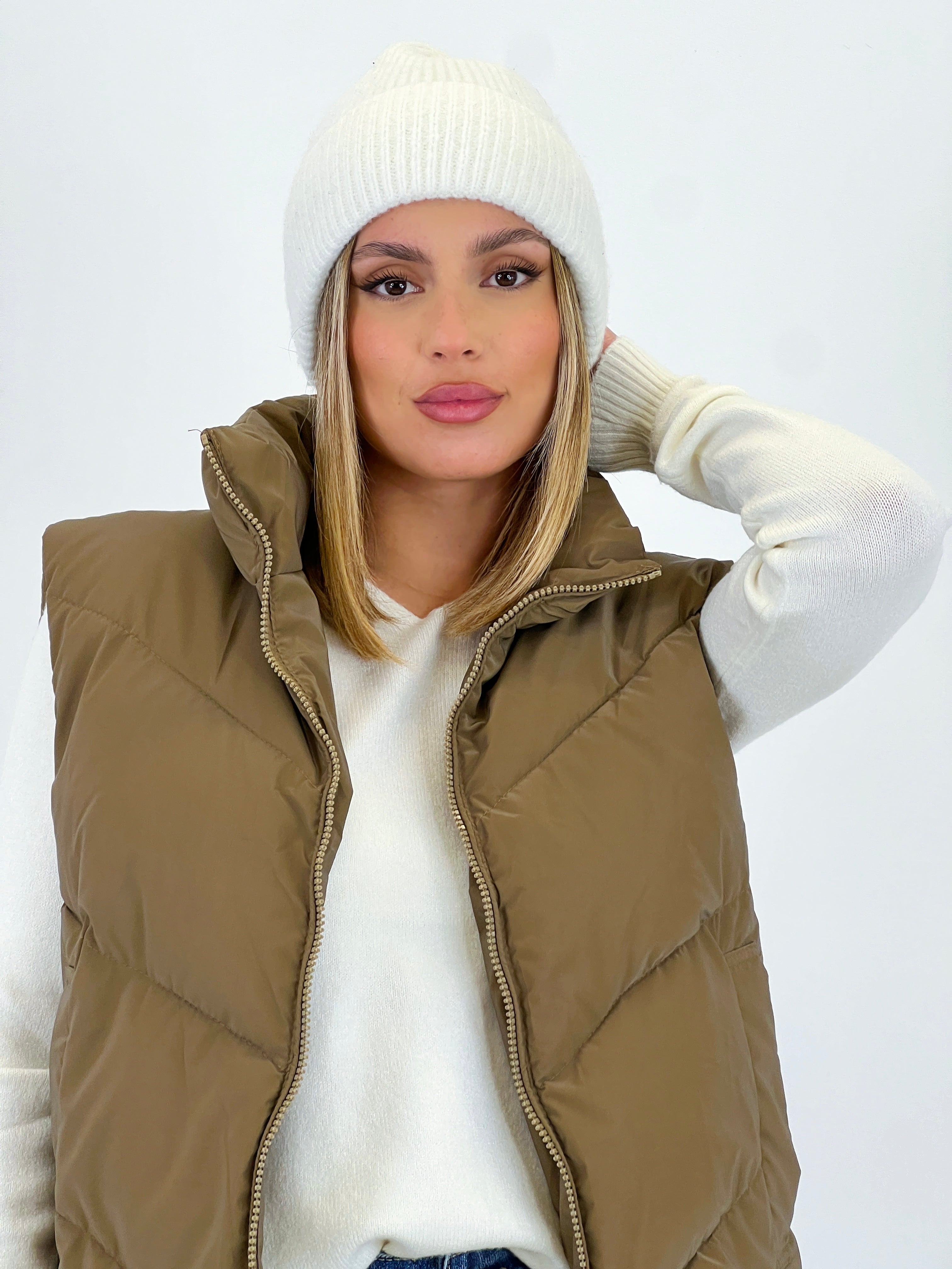 Chaleco crop acolchado