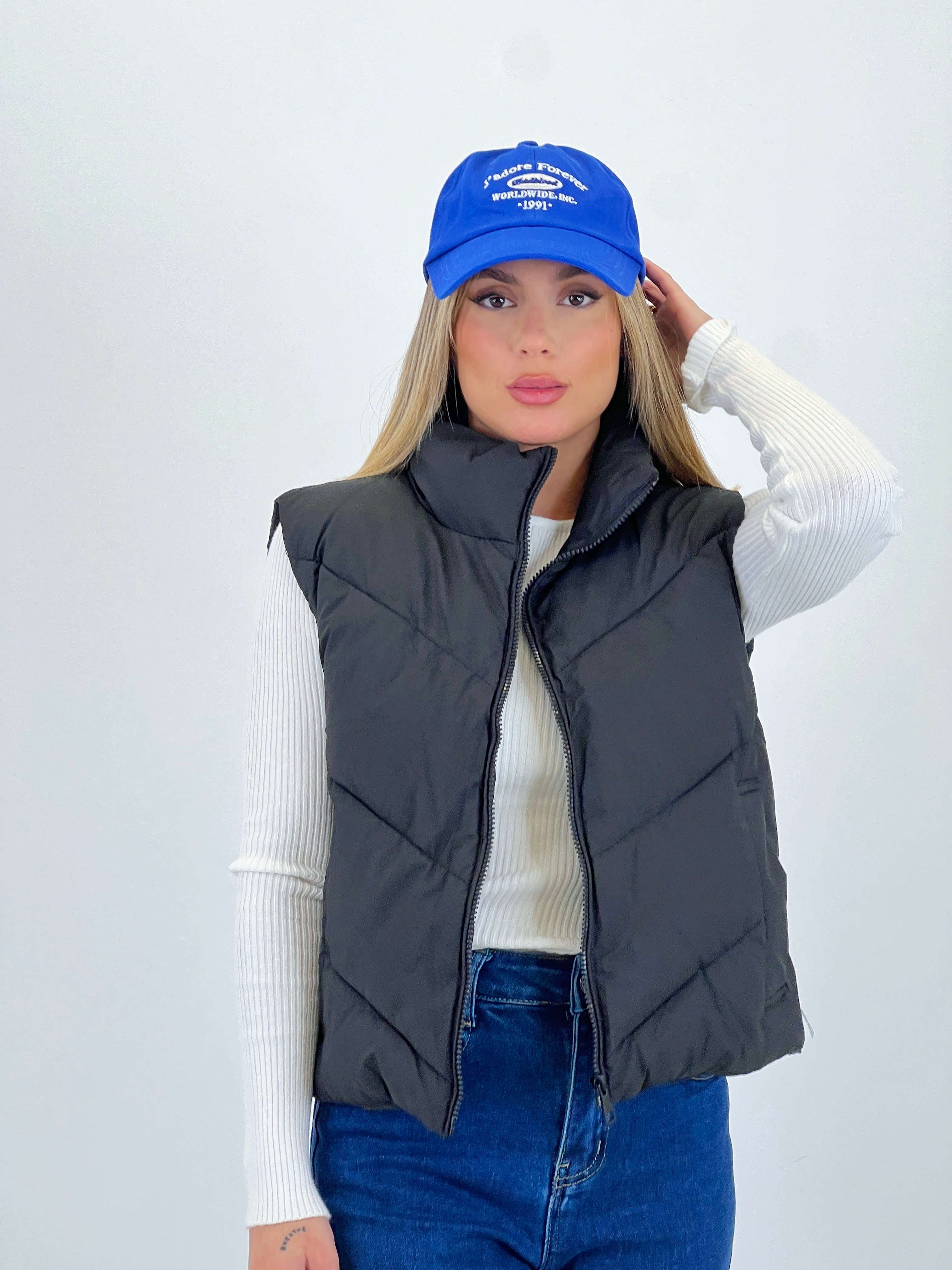 Chaleco crop acolchado