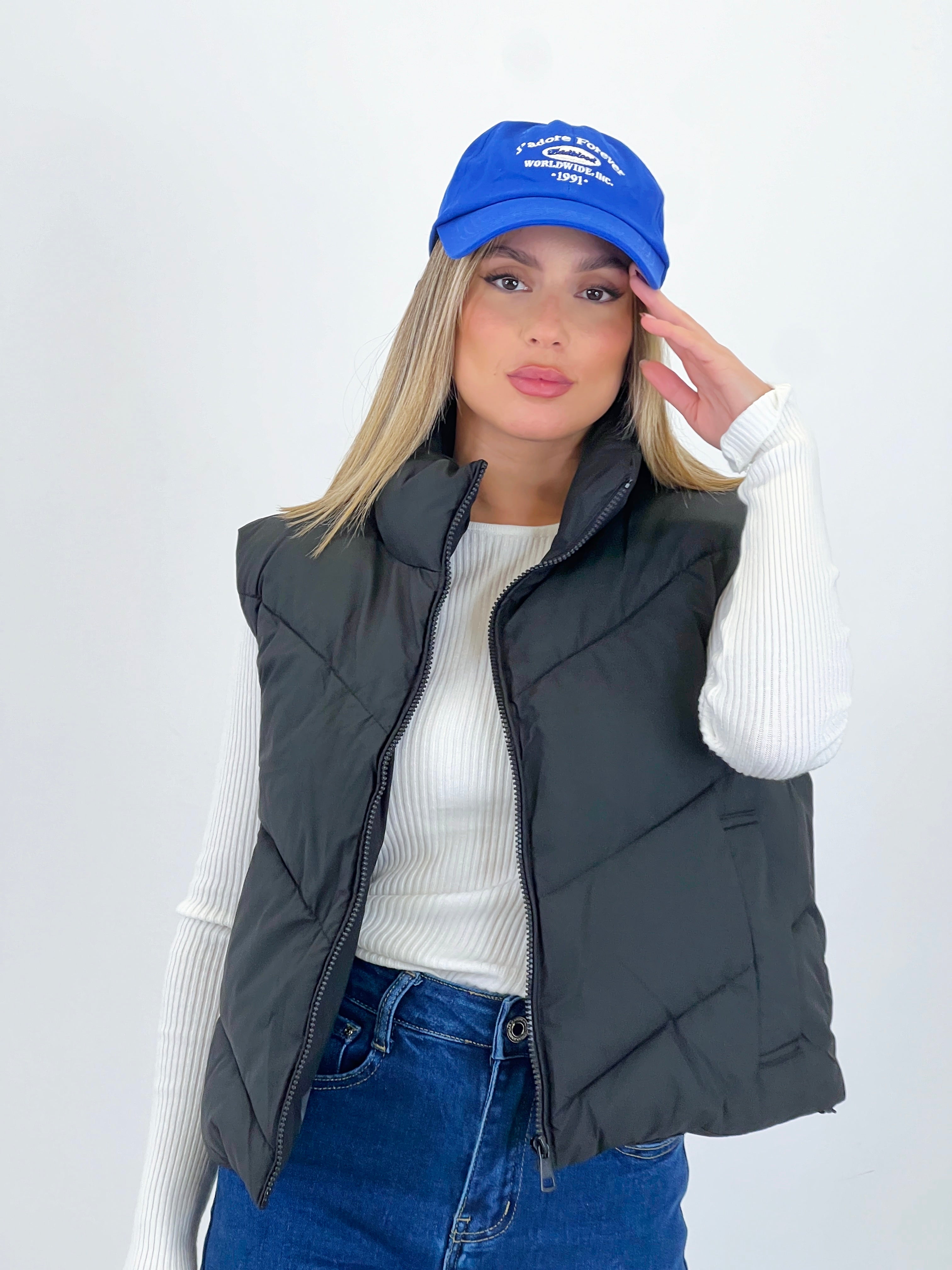 Chaleco crop acolchado