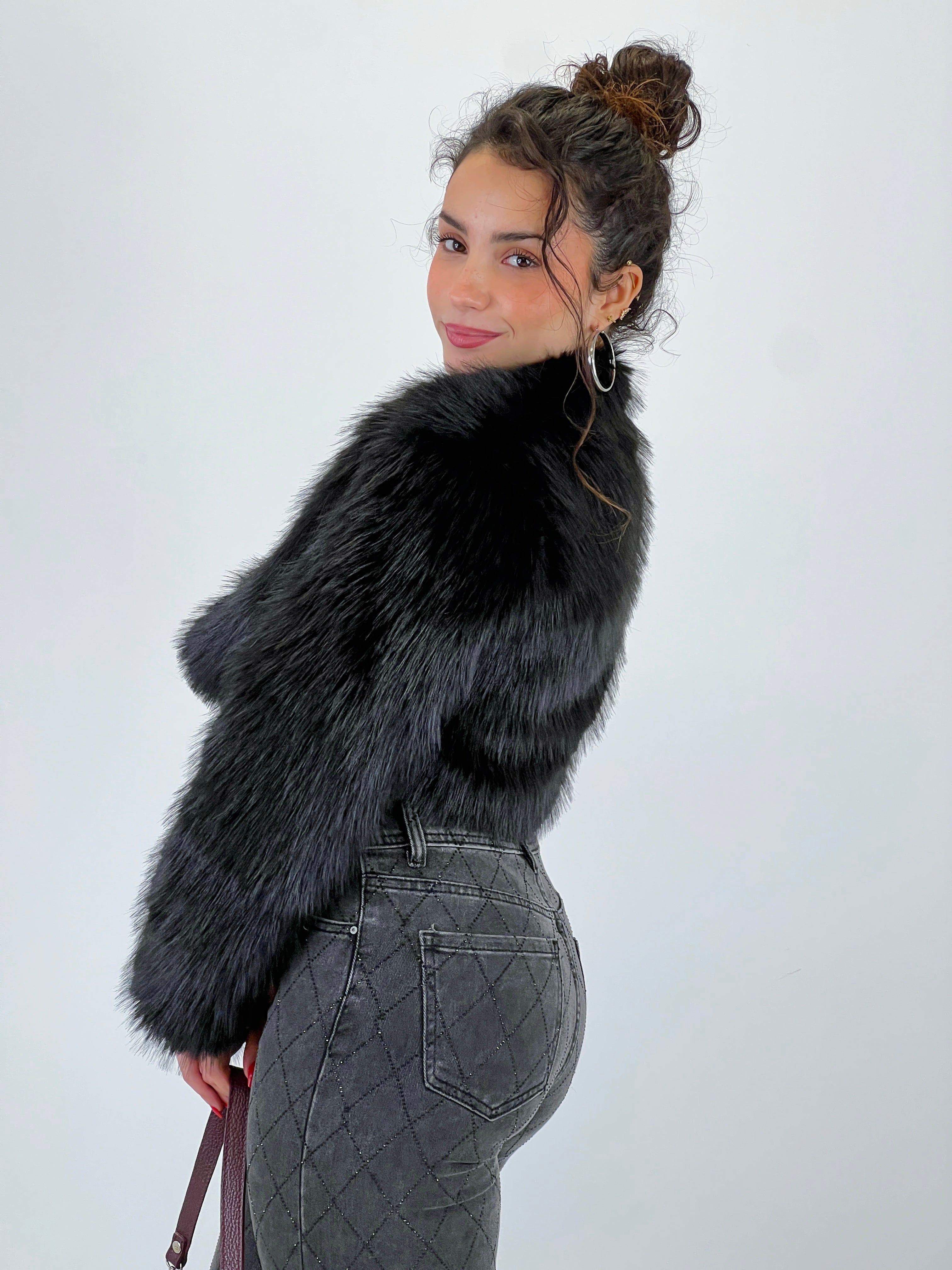 Fur bolero jacket