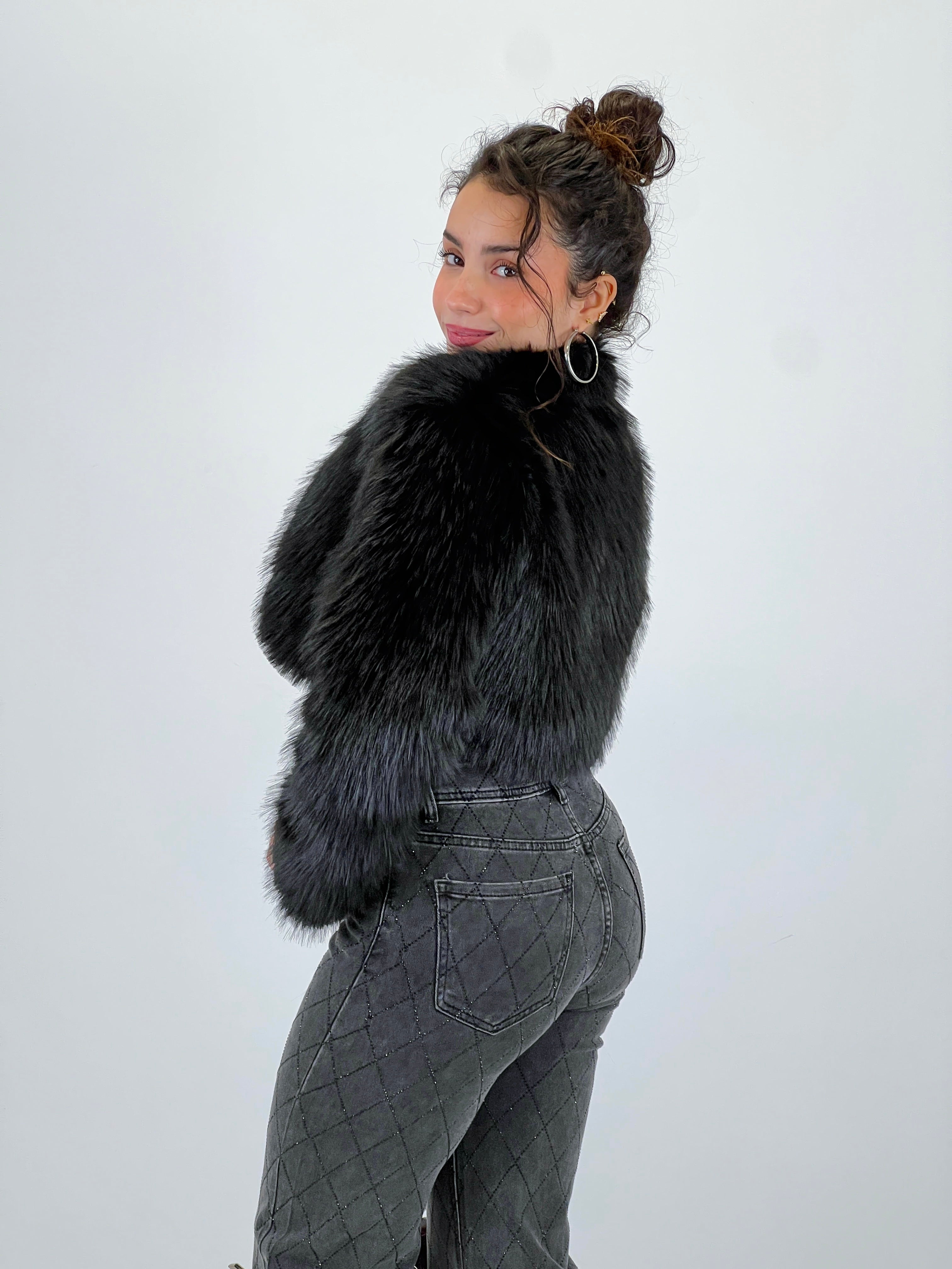 Chaqueta bolero pelo