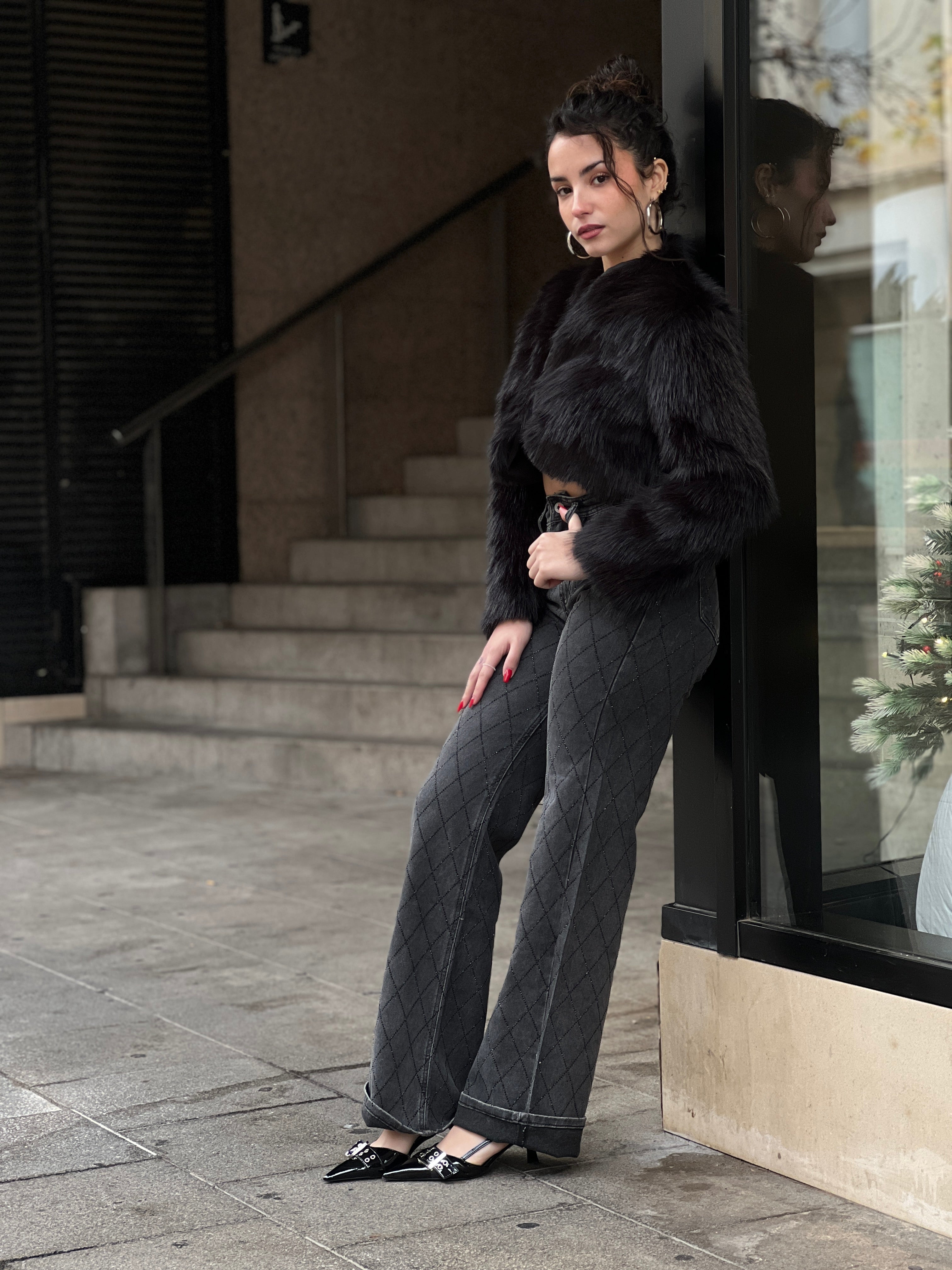 Chaqueta bolero pelo