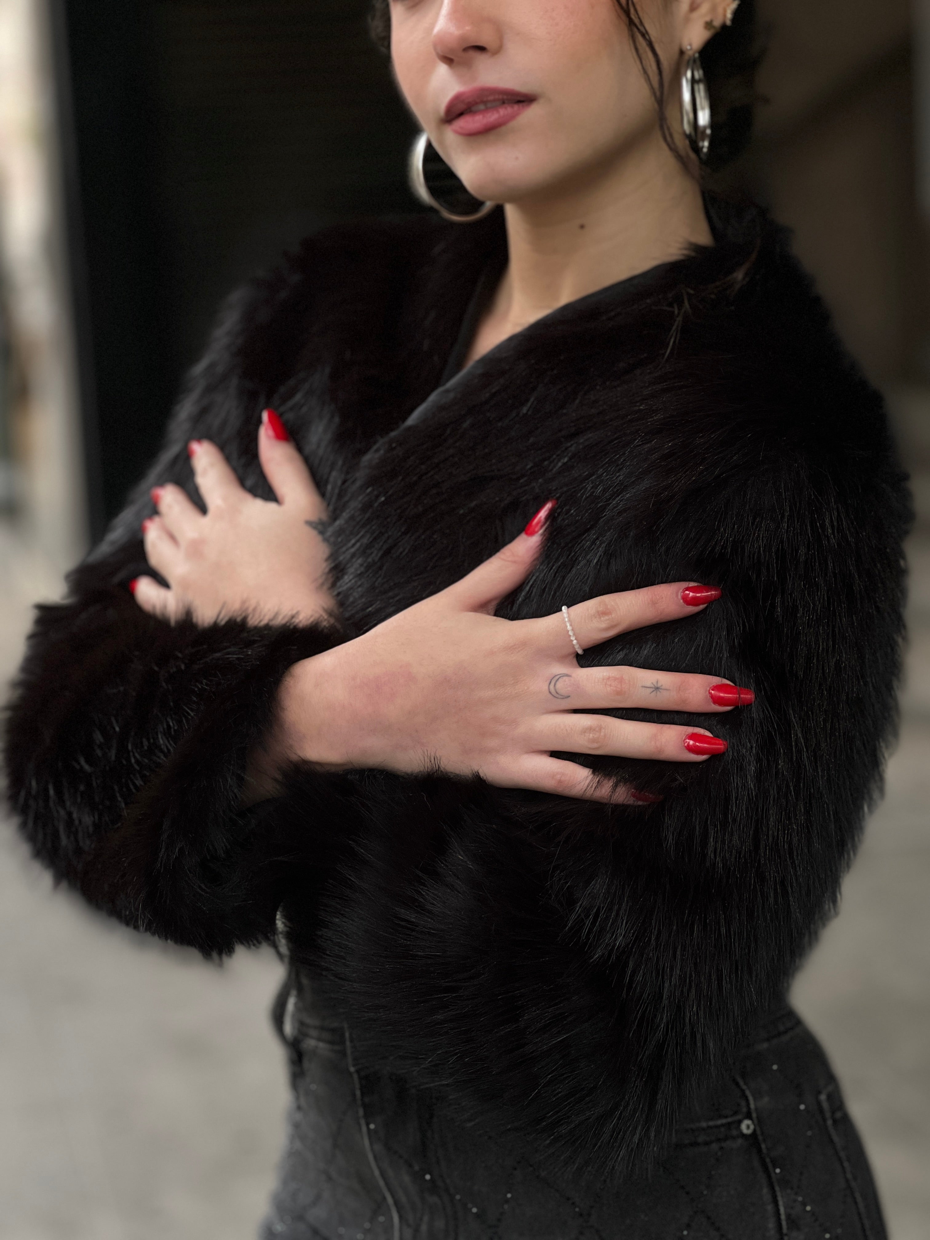 Fur bolero jacket