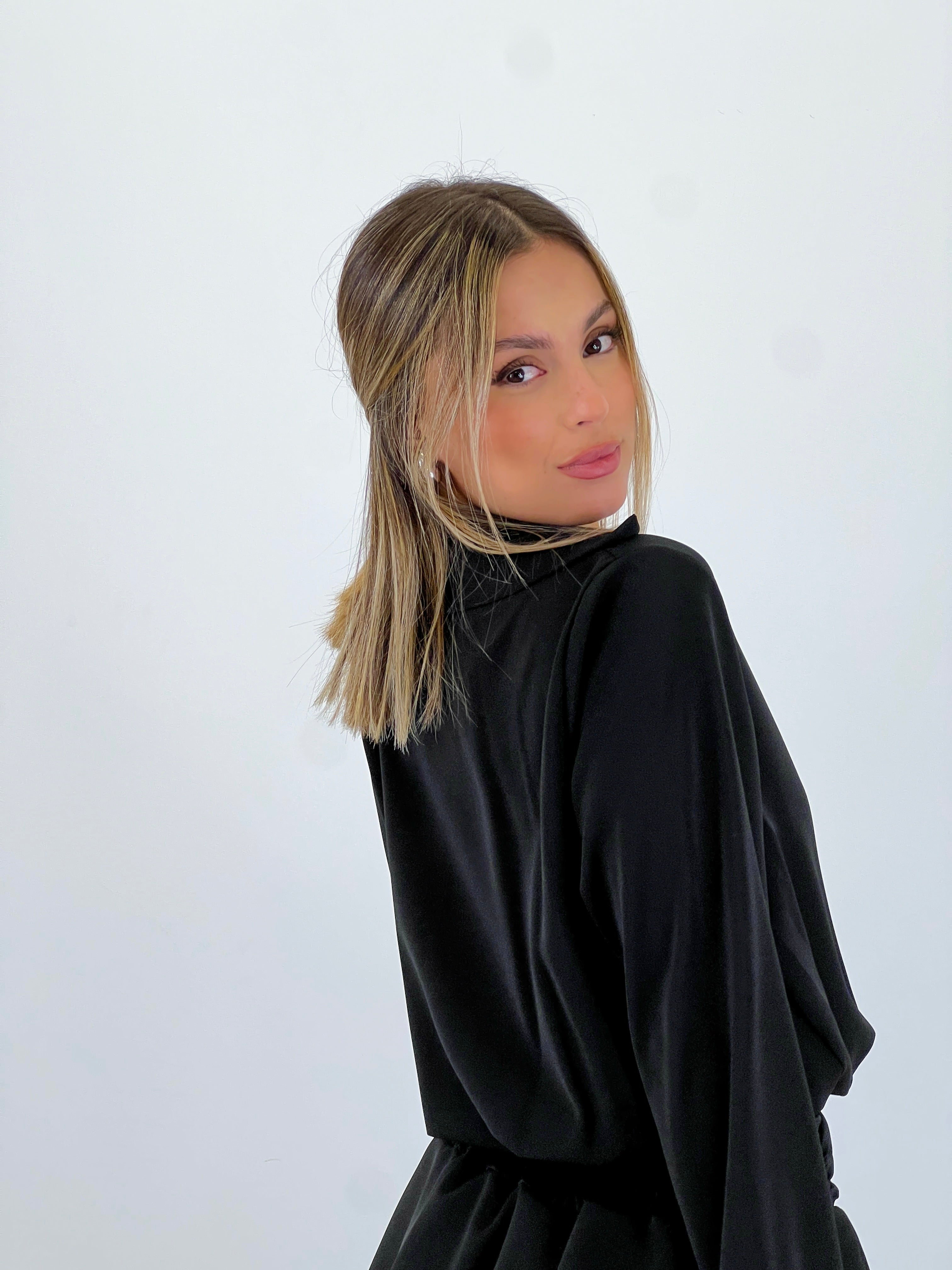 Vestido camisero falda volantes