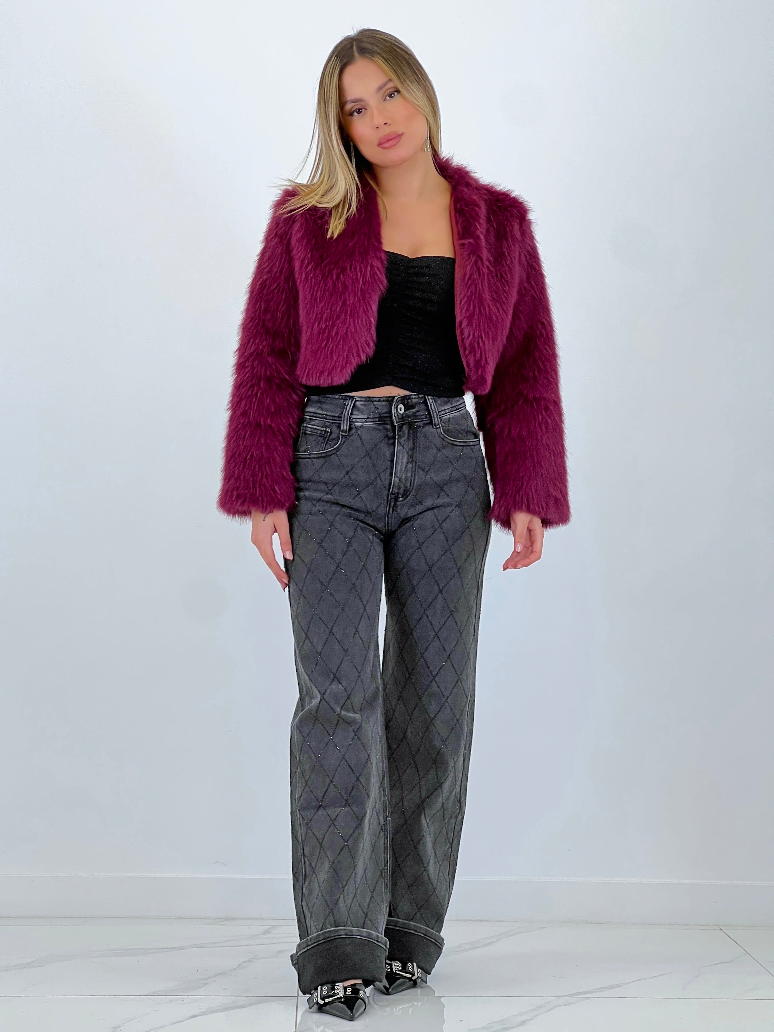 Chaqueta bolero pelo