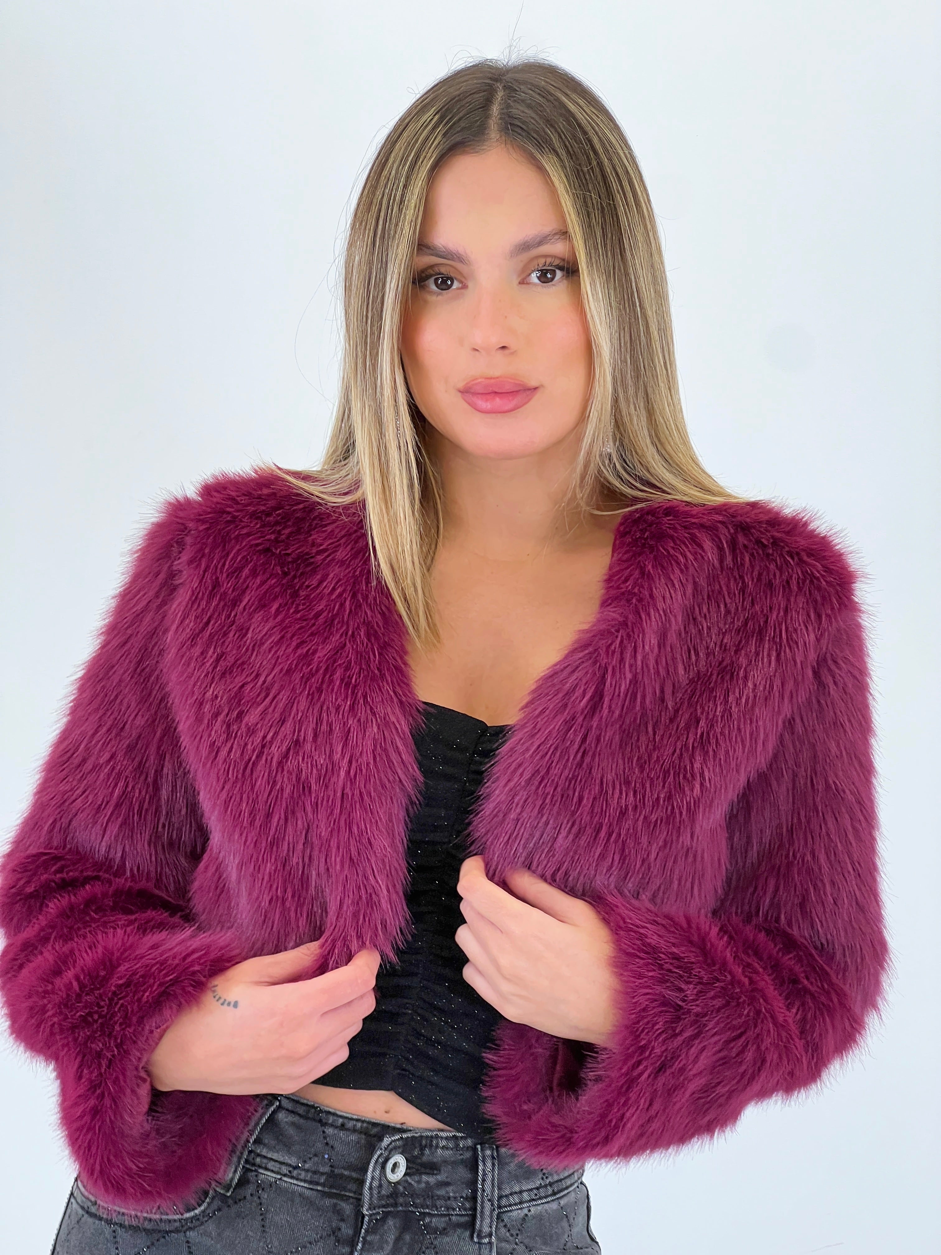 Chaqueta bolero pelo