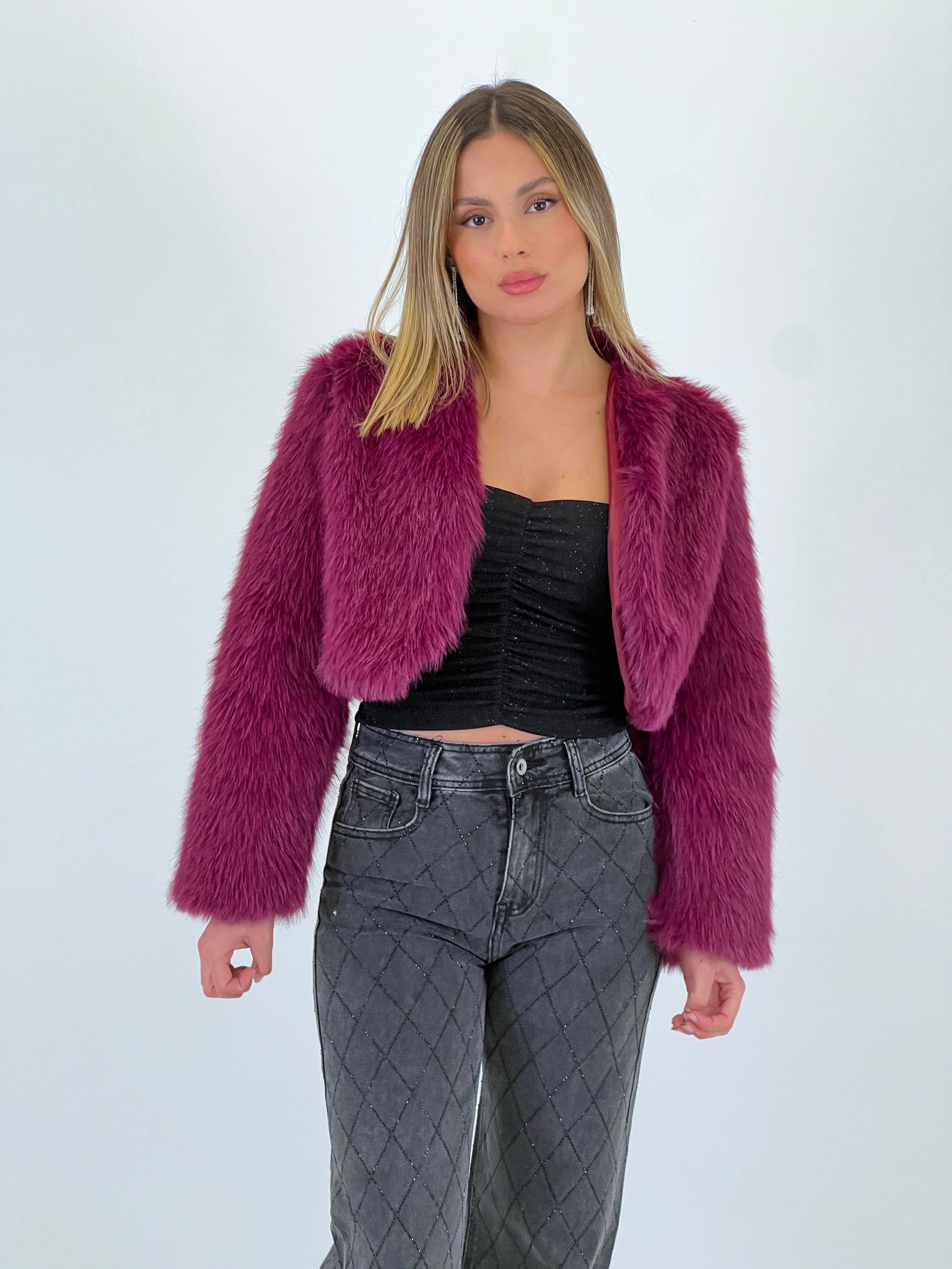 Chaqueta bolero pelo