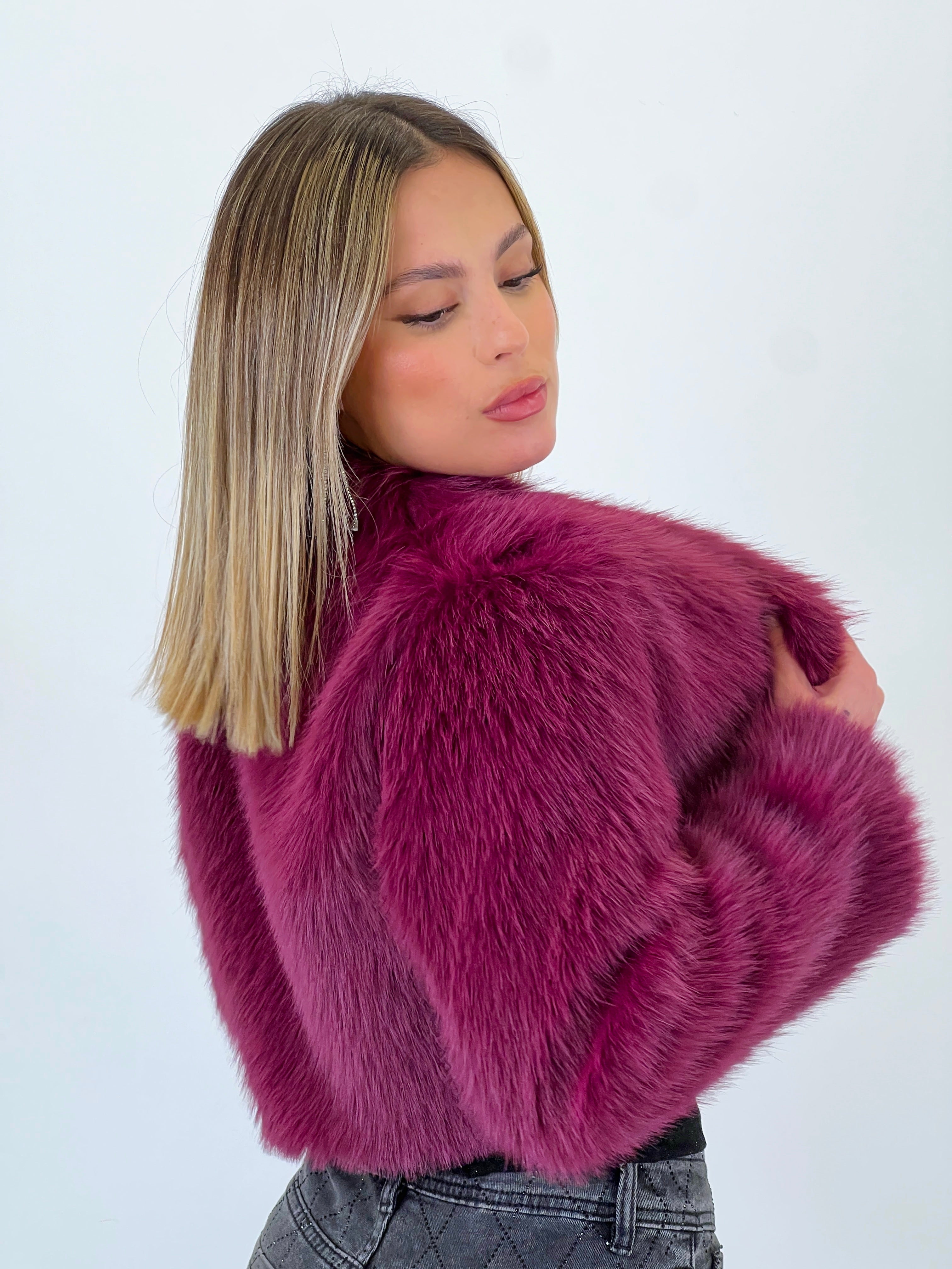 Chaqueta bolero pelo