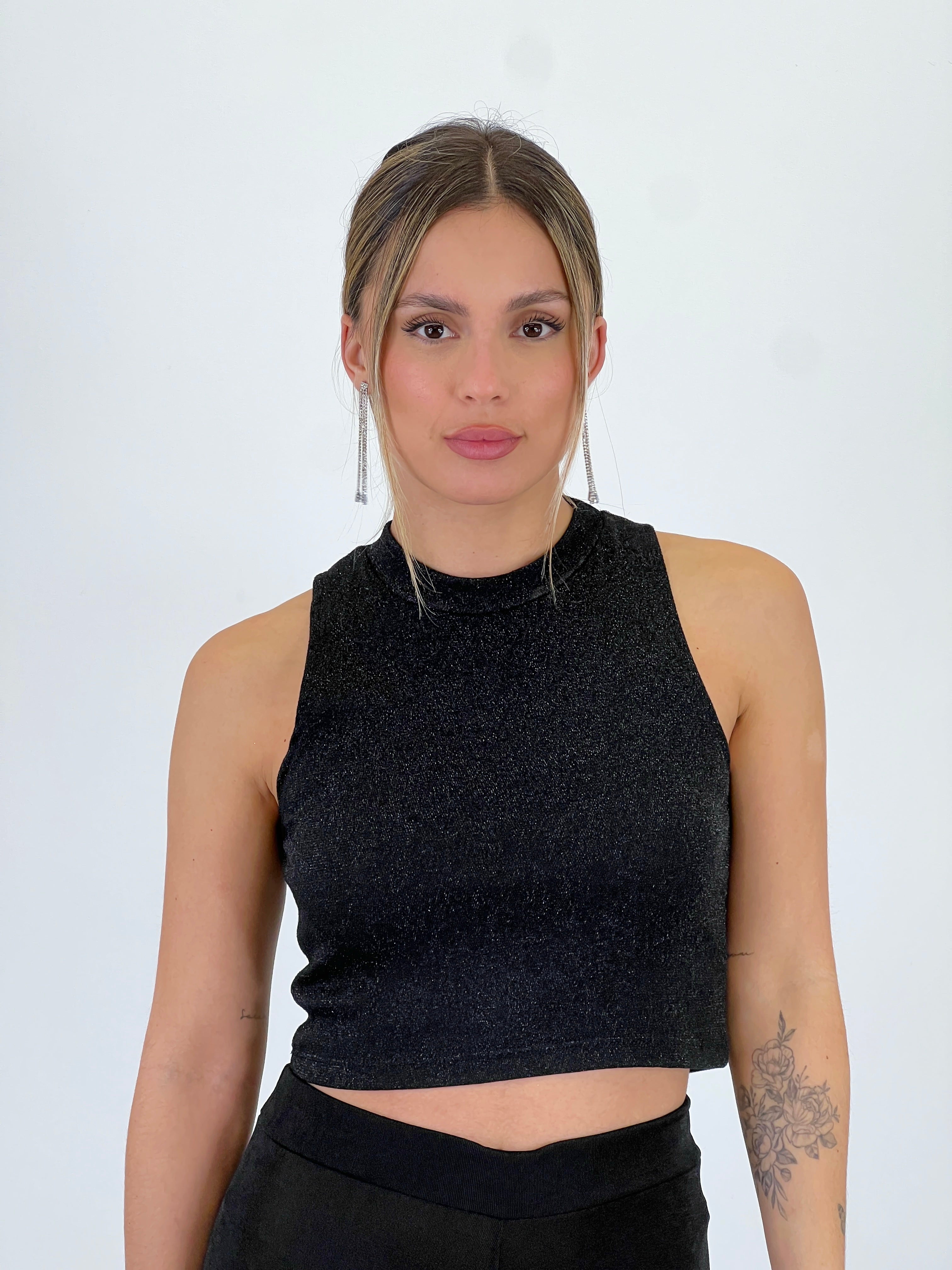 Top sin mangas lurex