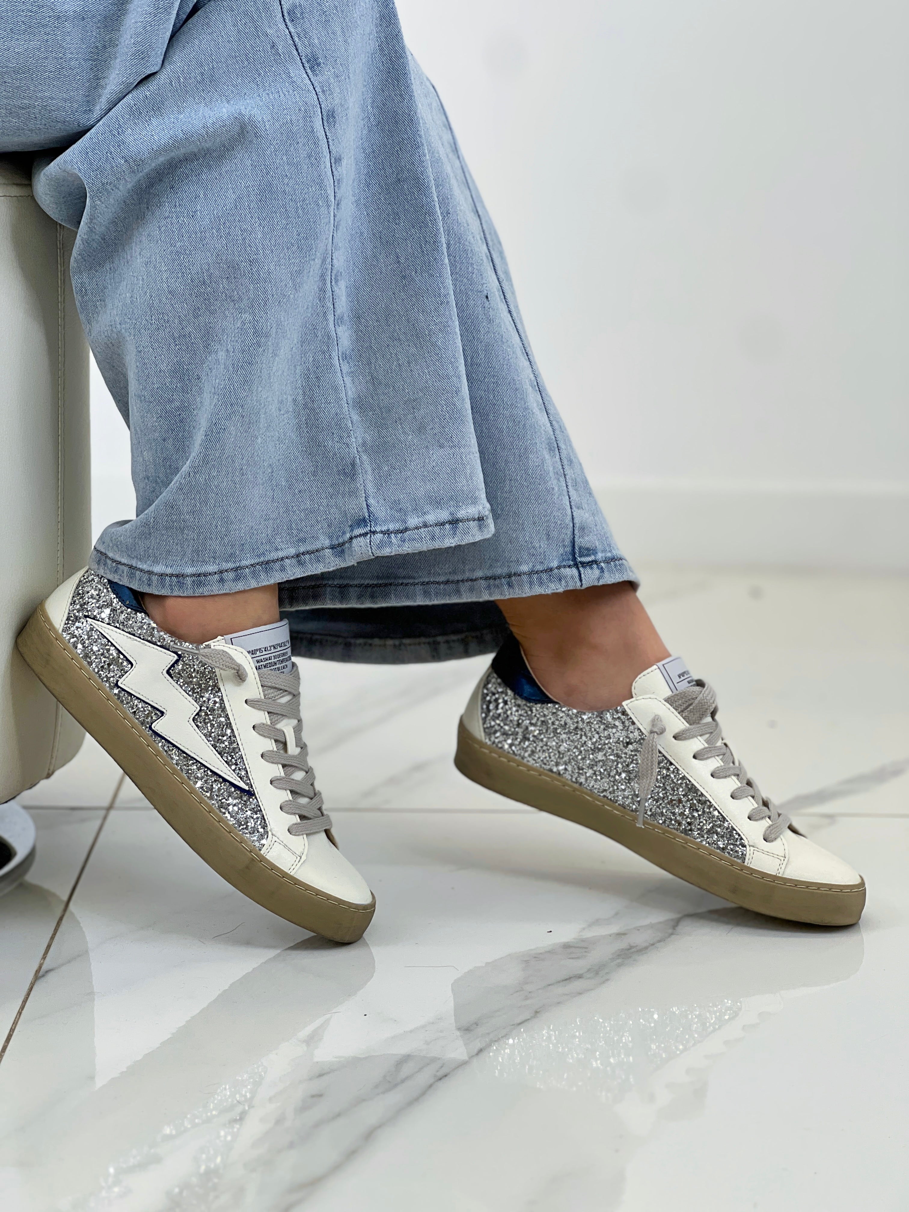 Zapatillas rayo brillo