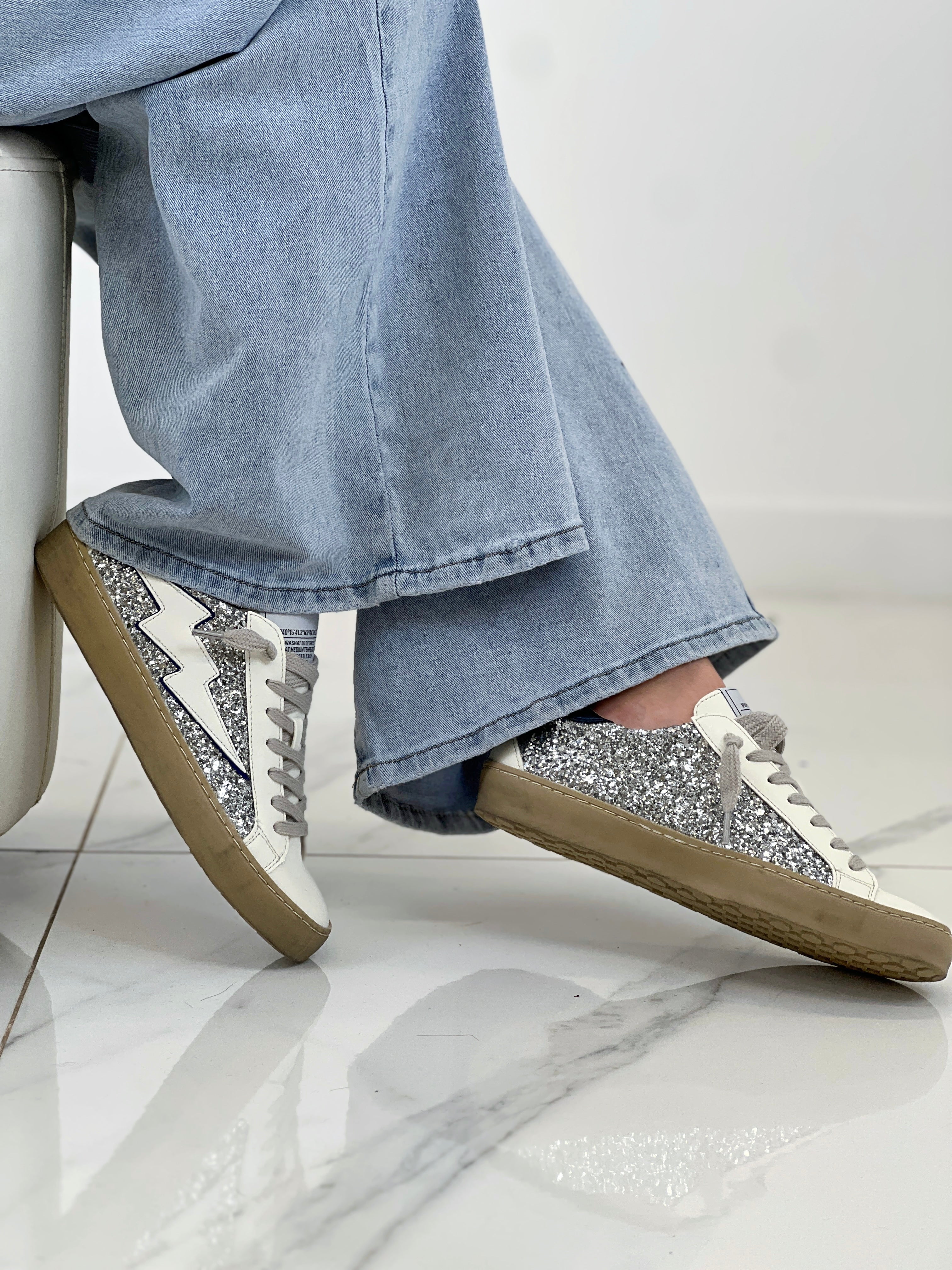 Zapatillas rayo brillo