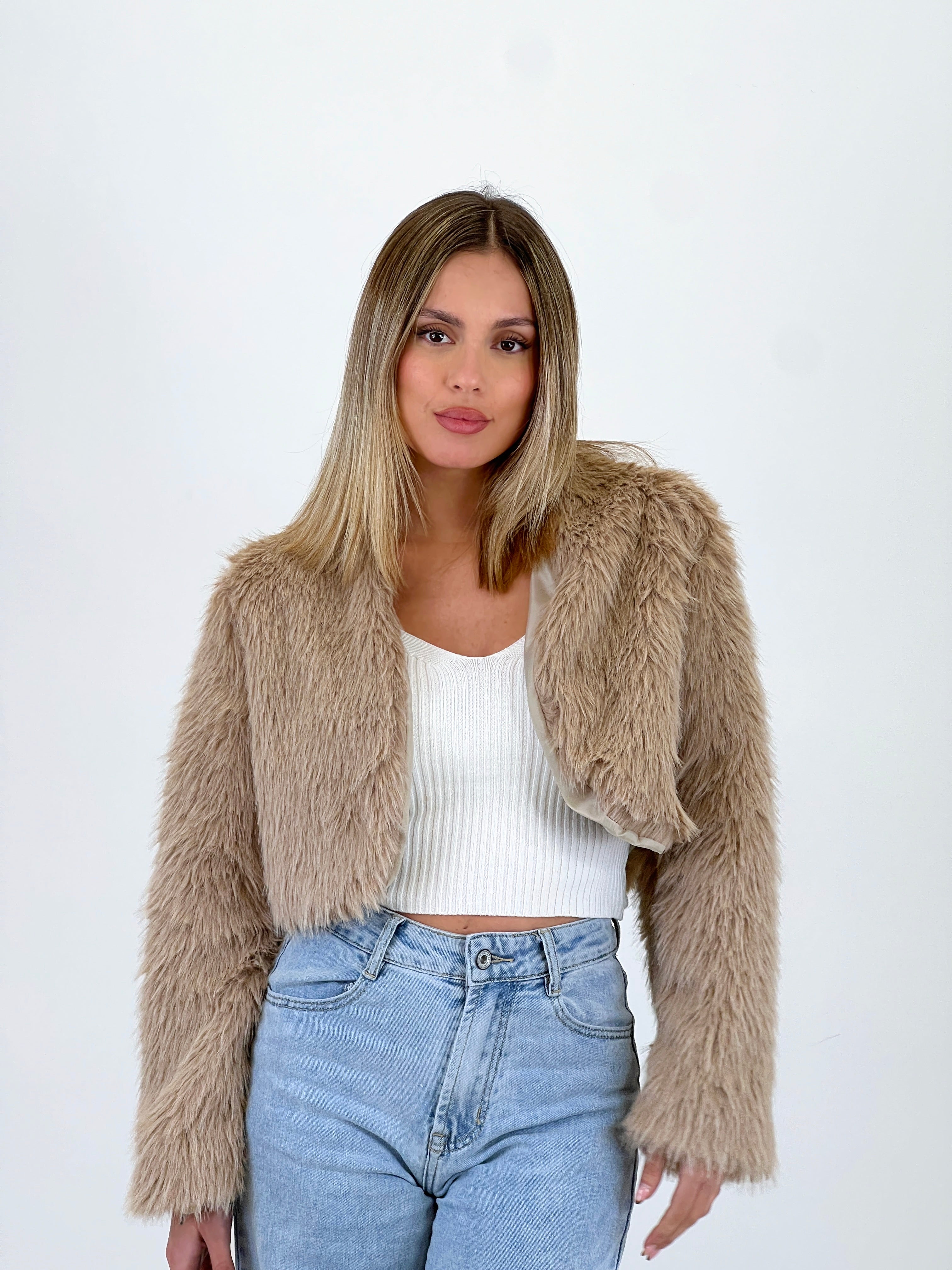 Chaqueta bolero pelo