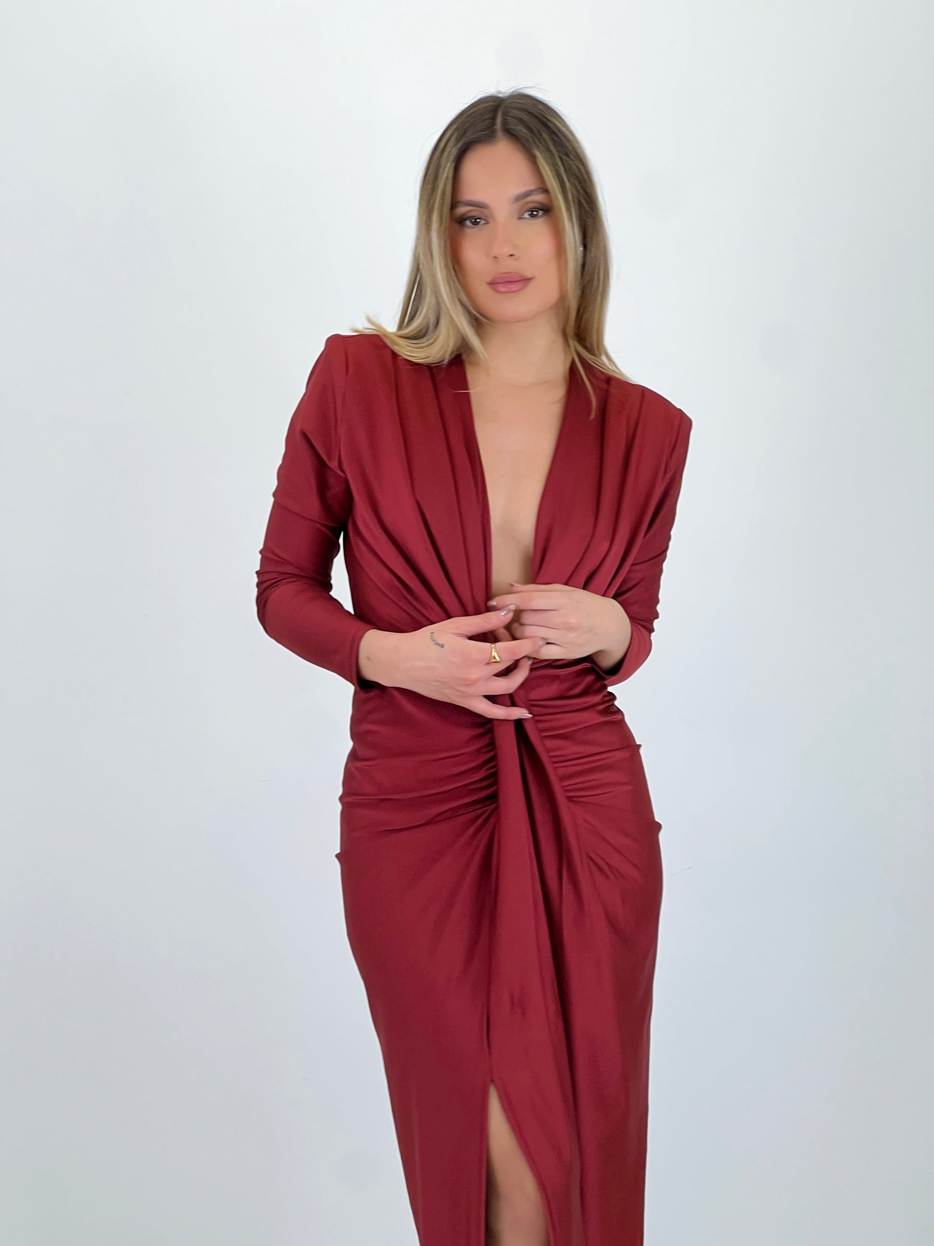 Vestido nudo manga larga Antonella