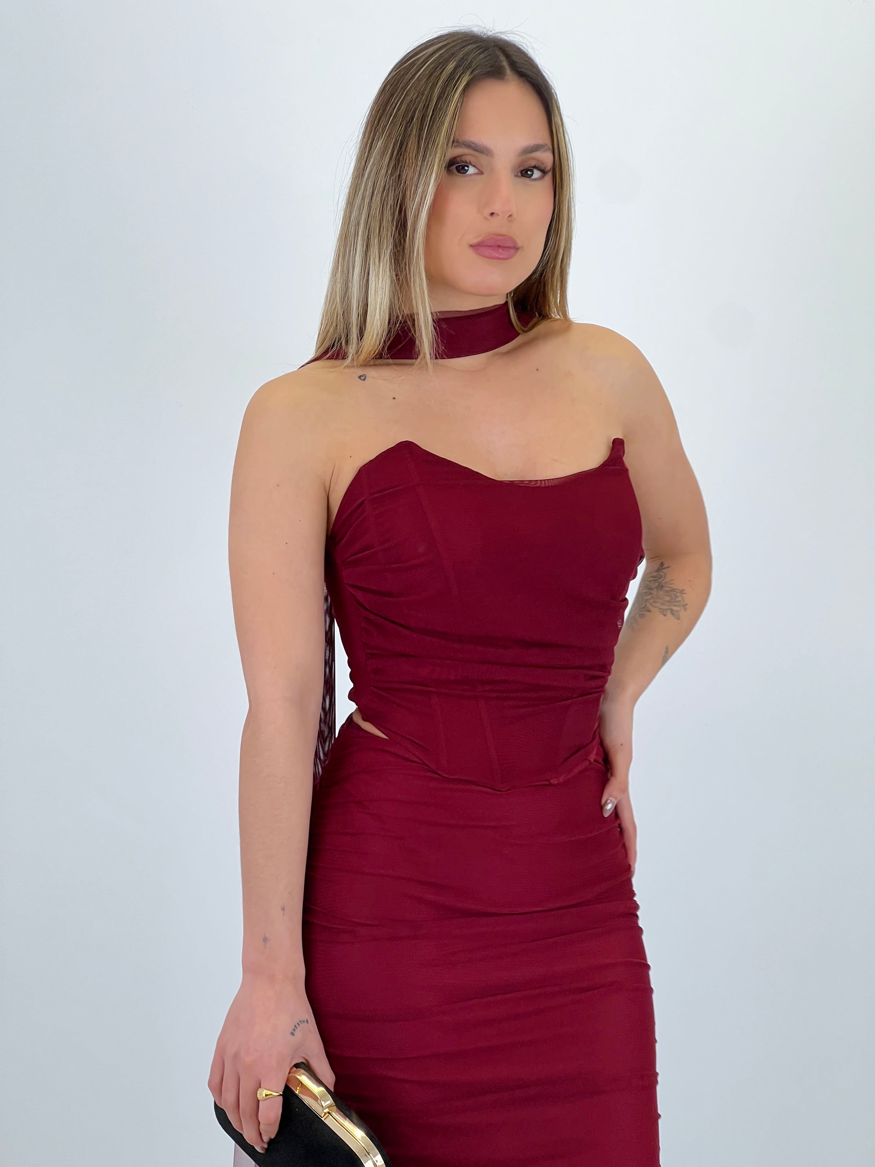 Conjunto tul corsé y falda