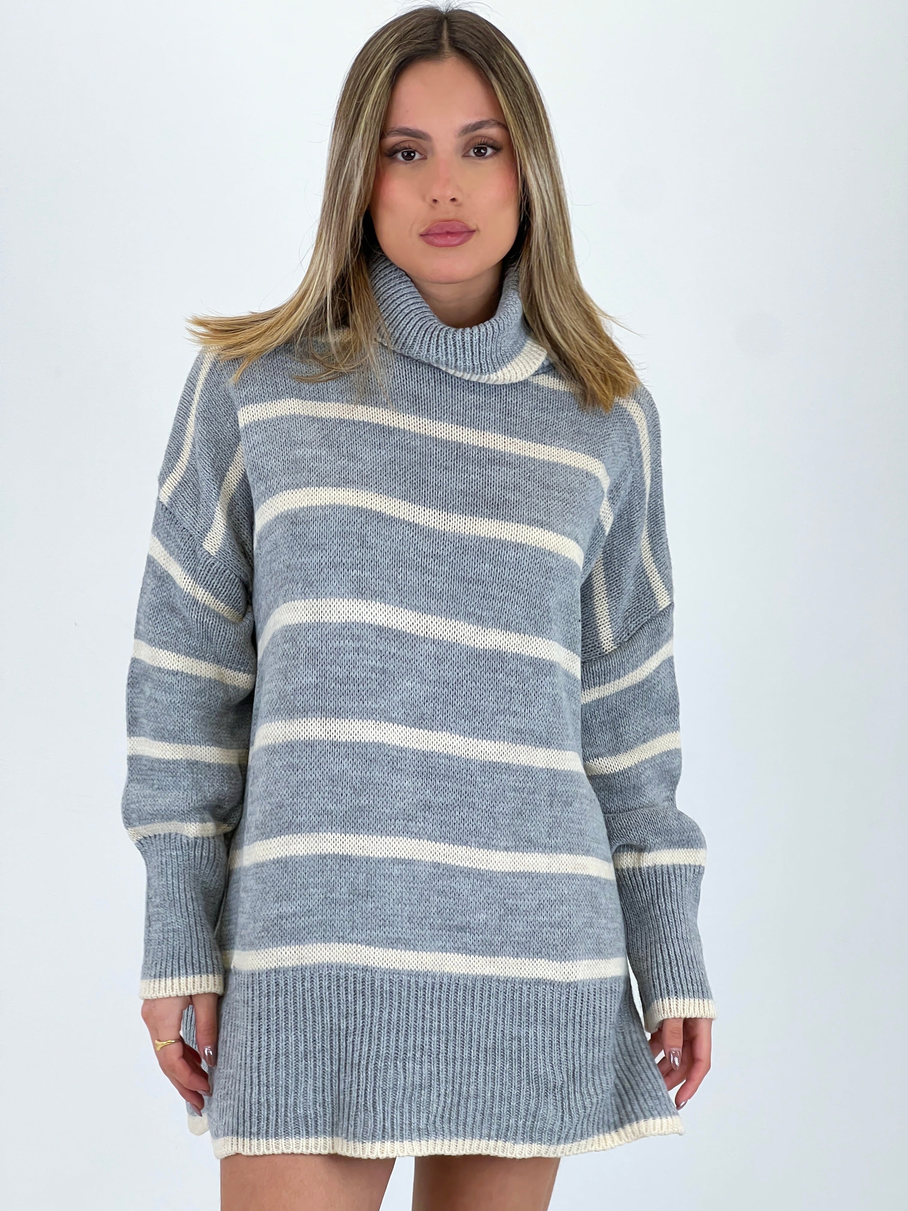 Jersey básico rayas cuello subido