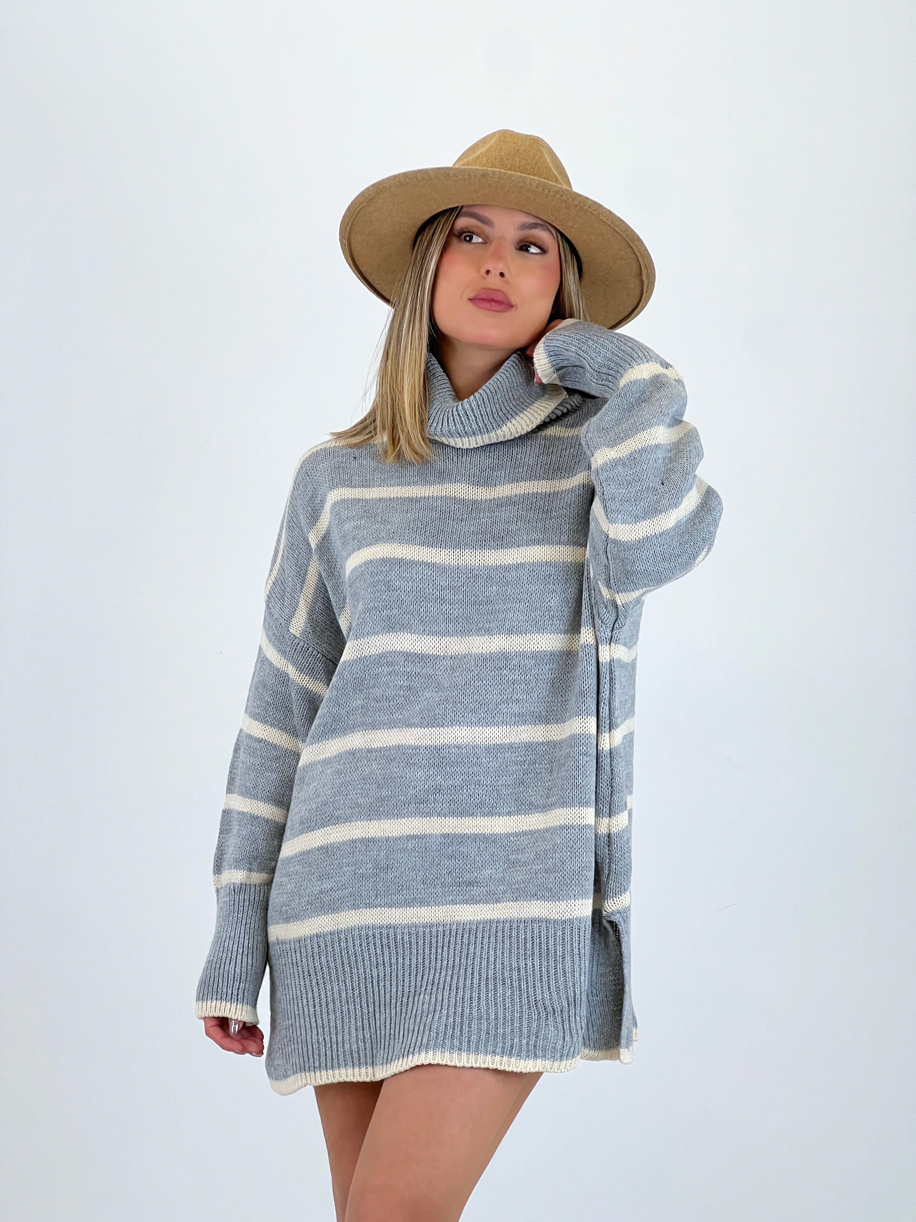 Jersey básico rayas cuello subido