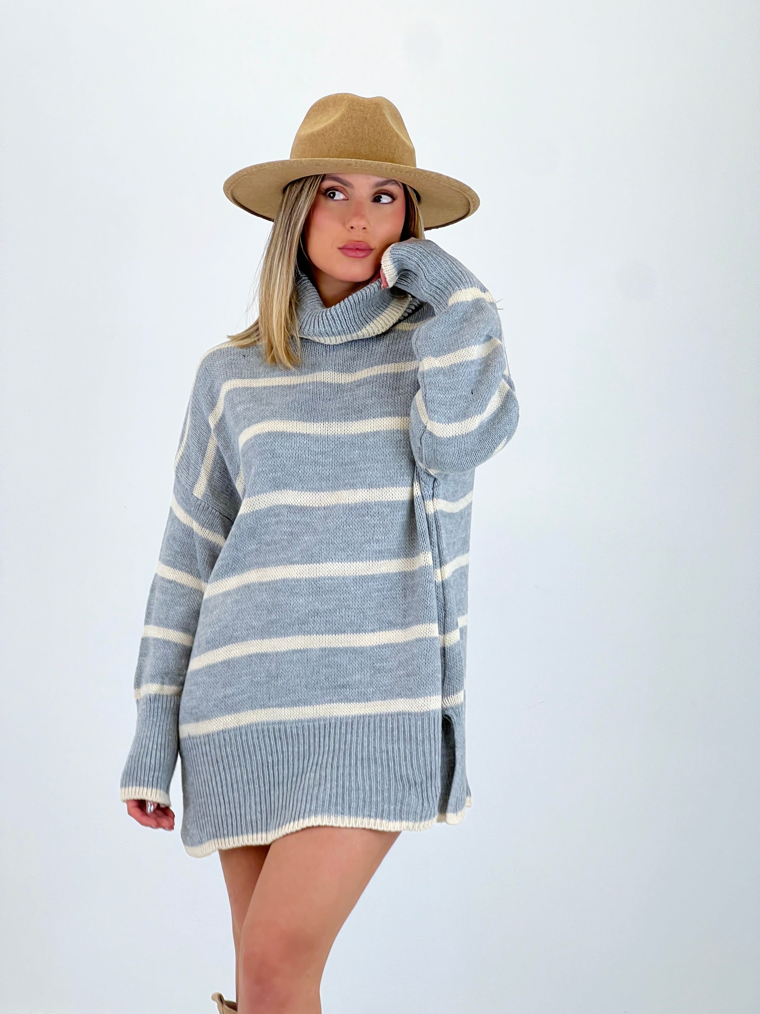 Jersey básico rayas cuello subido