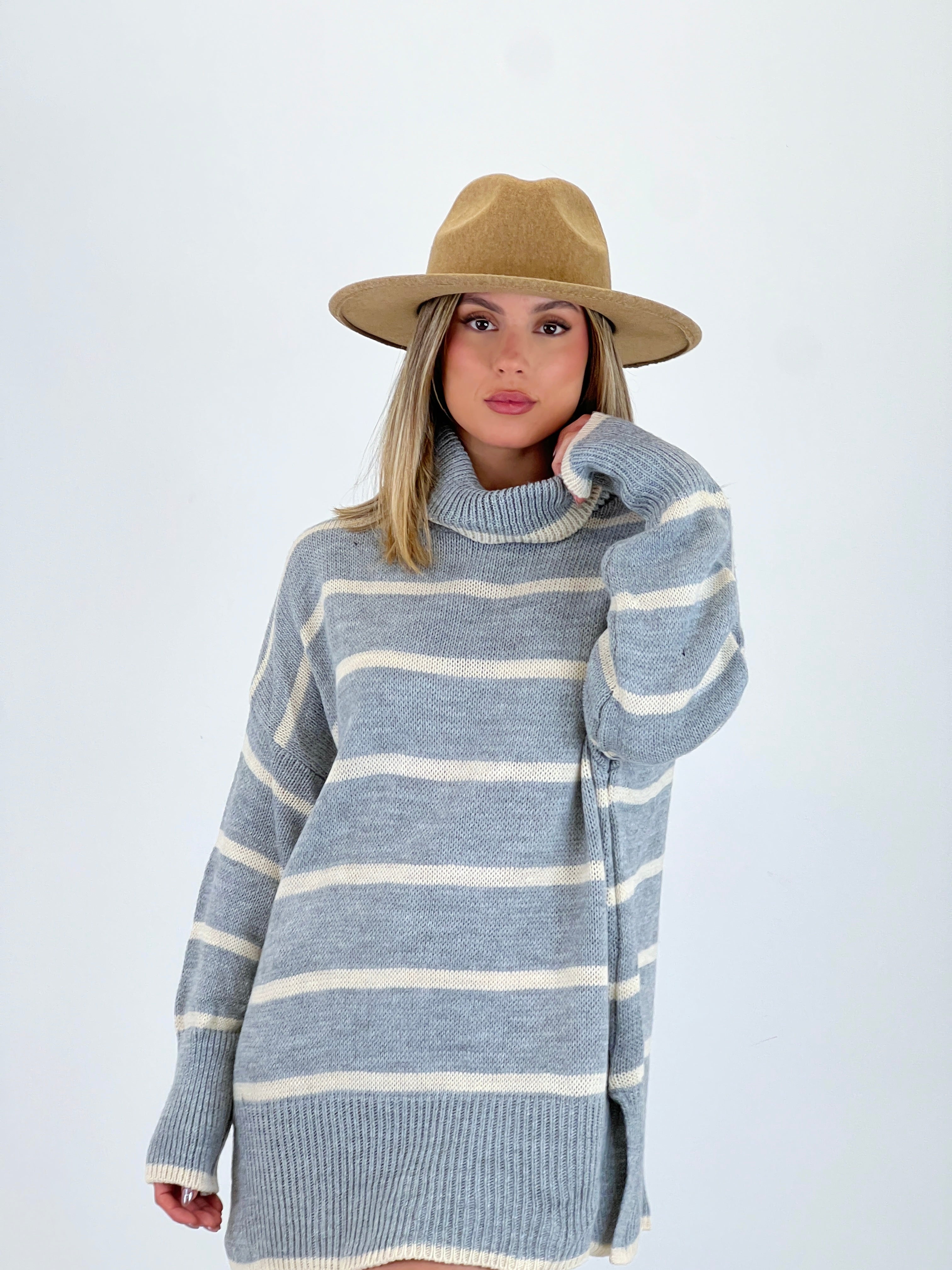 Jersey básico rayas cuello subido