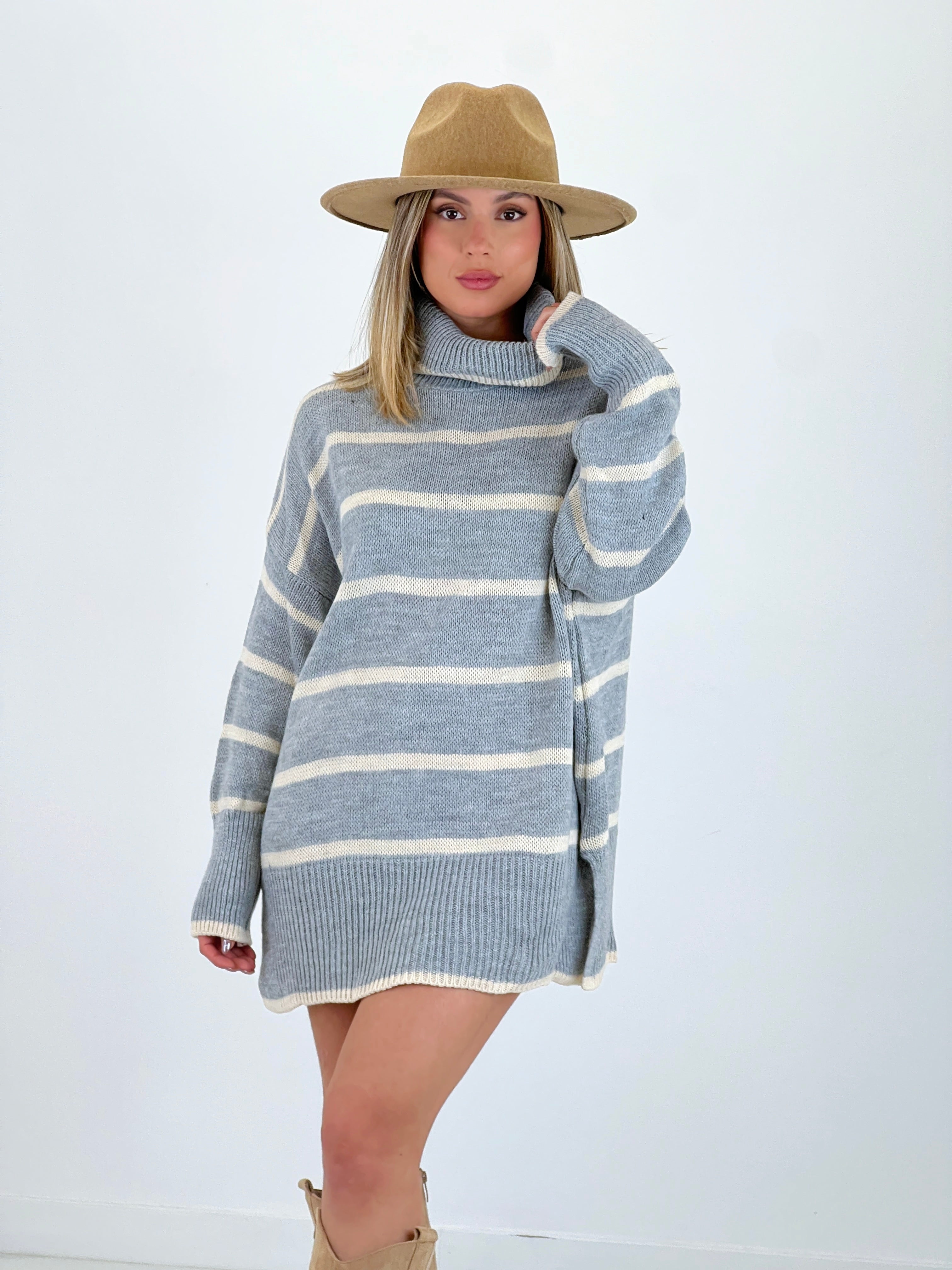 Jersey básico rayas cuello subido