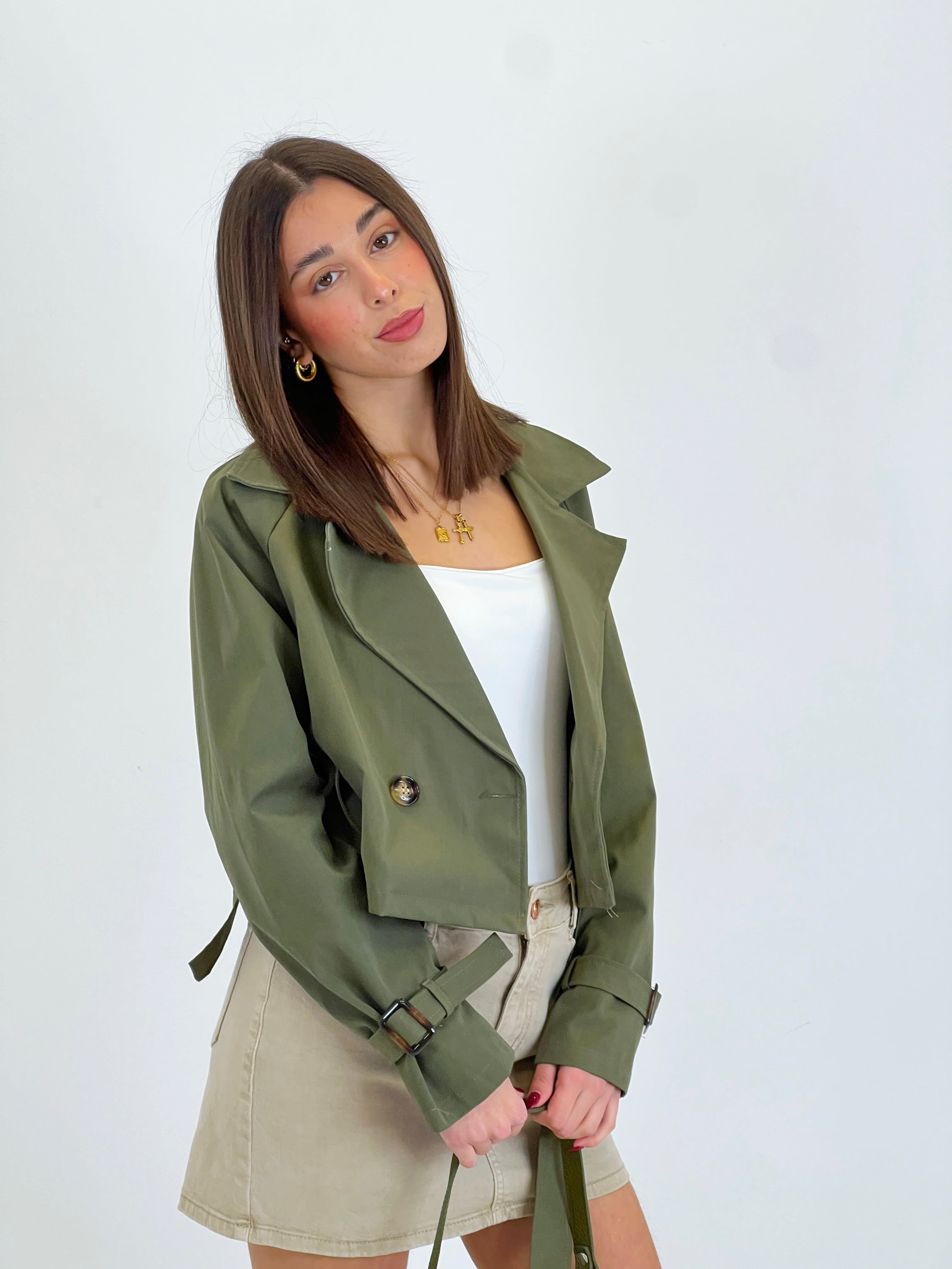 Belted trench jacket