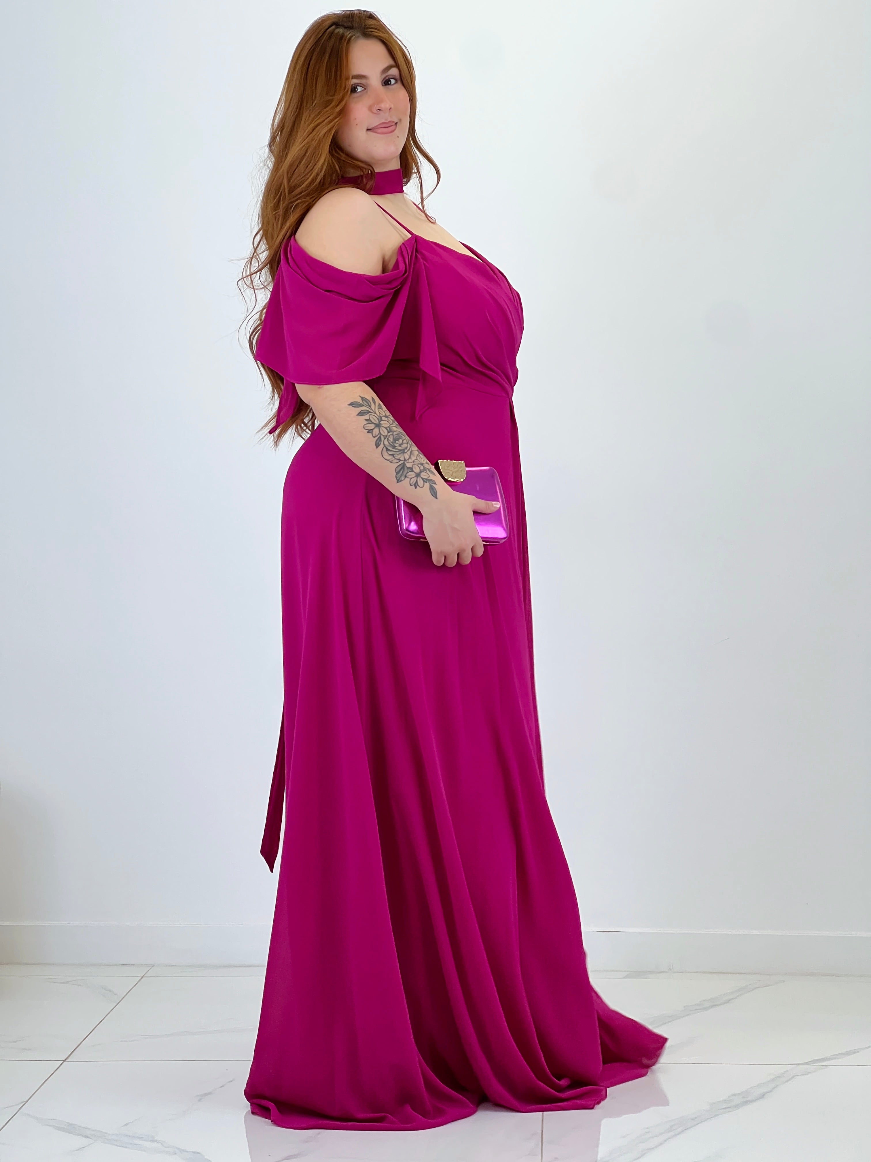 Vestido manga caída Elia