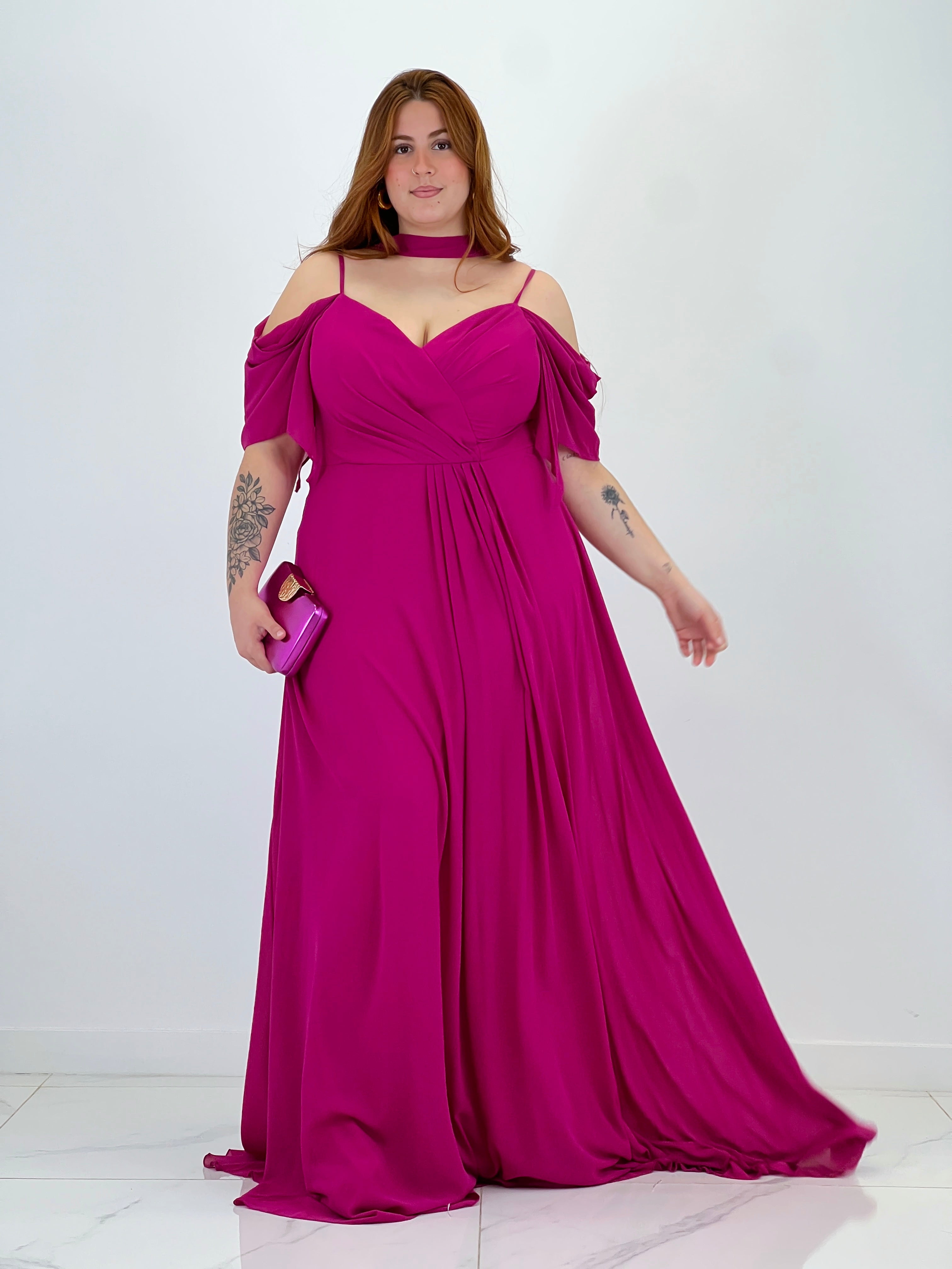 Vestido manga caída Elia