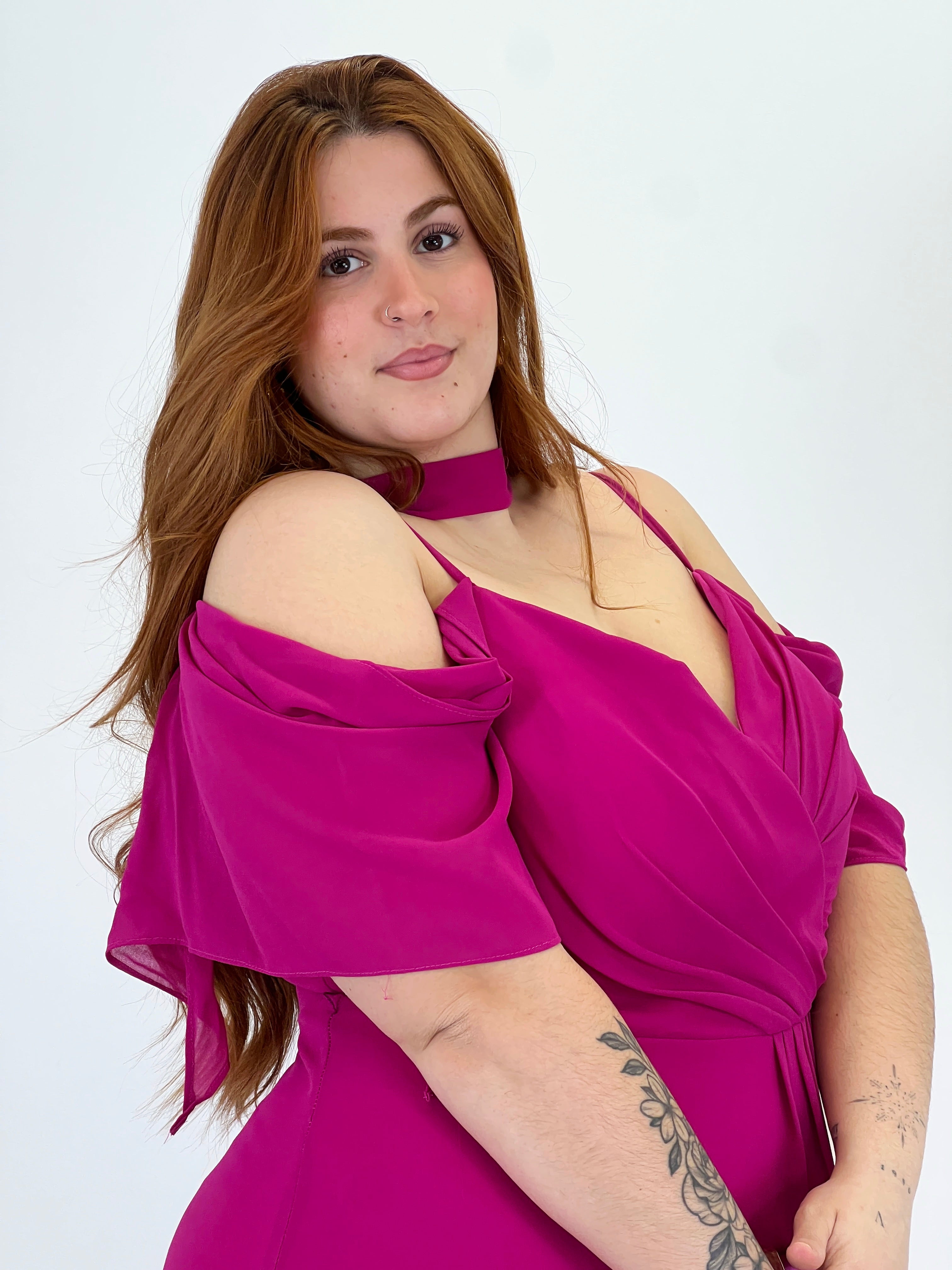 Vestido manga caída Elia