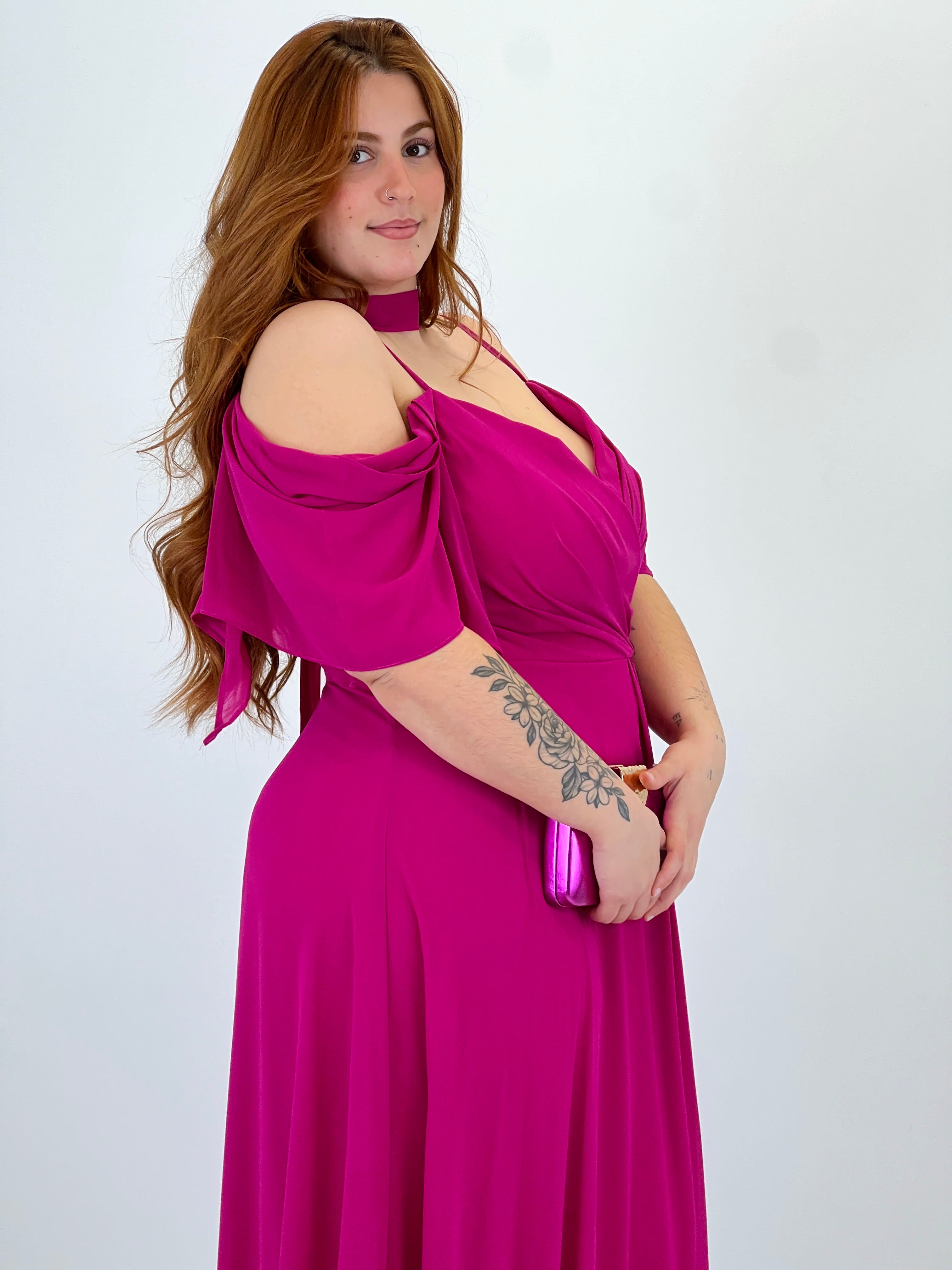 Vestido manga caída Elia