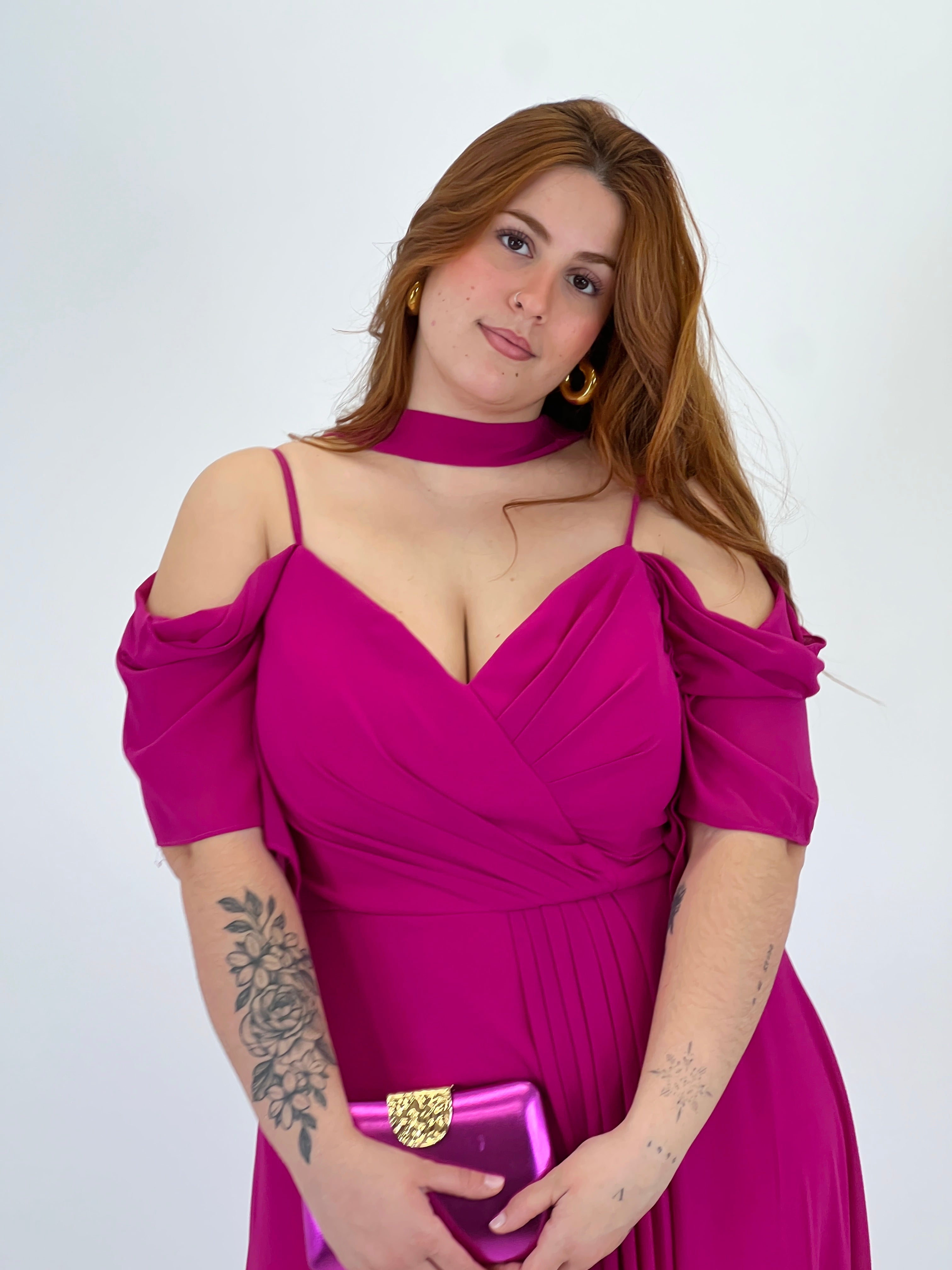 Vestido manga caída Elia