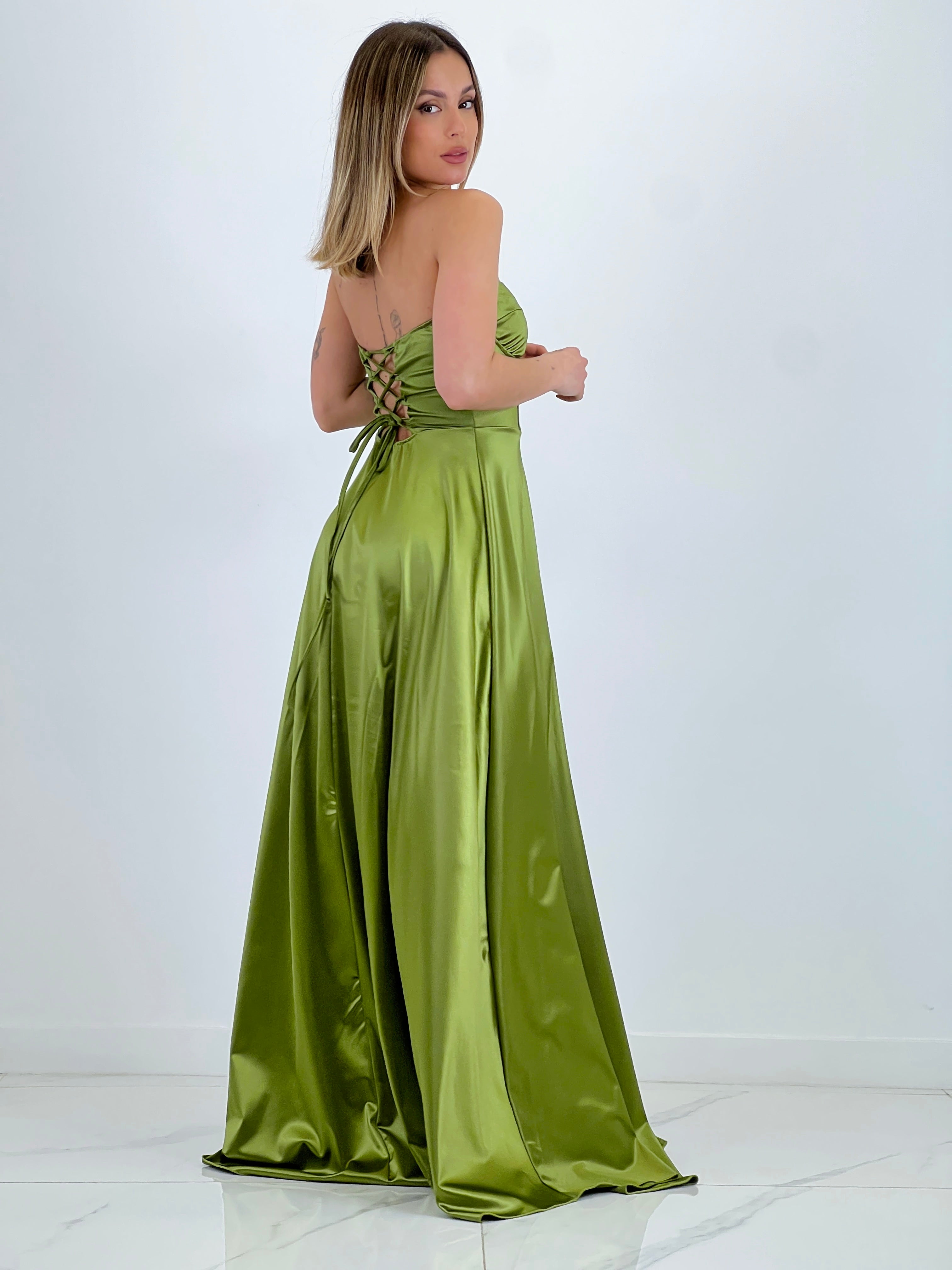 Vestido satinado Nelia