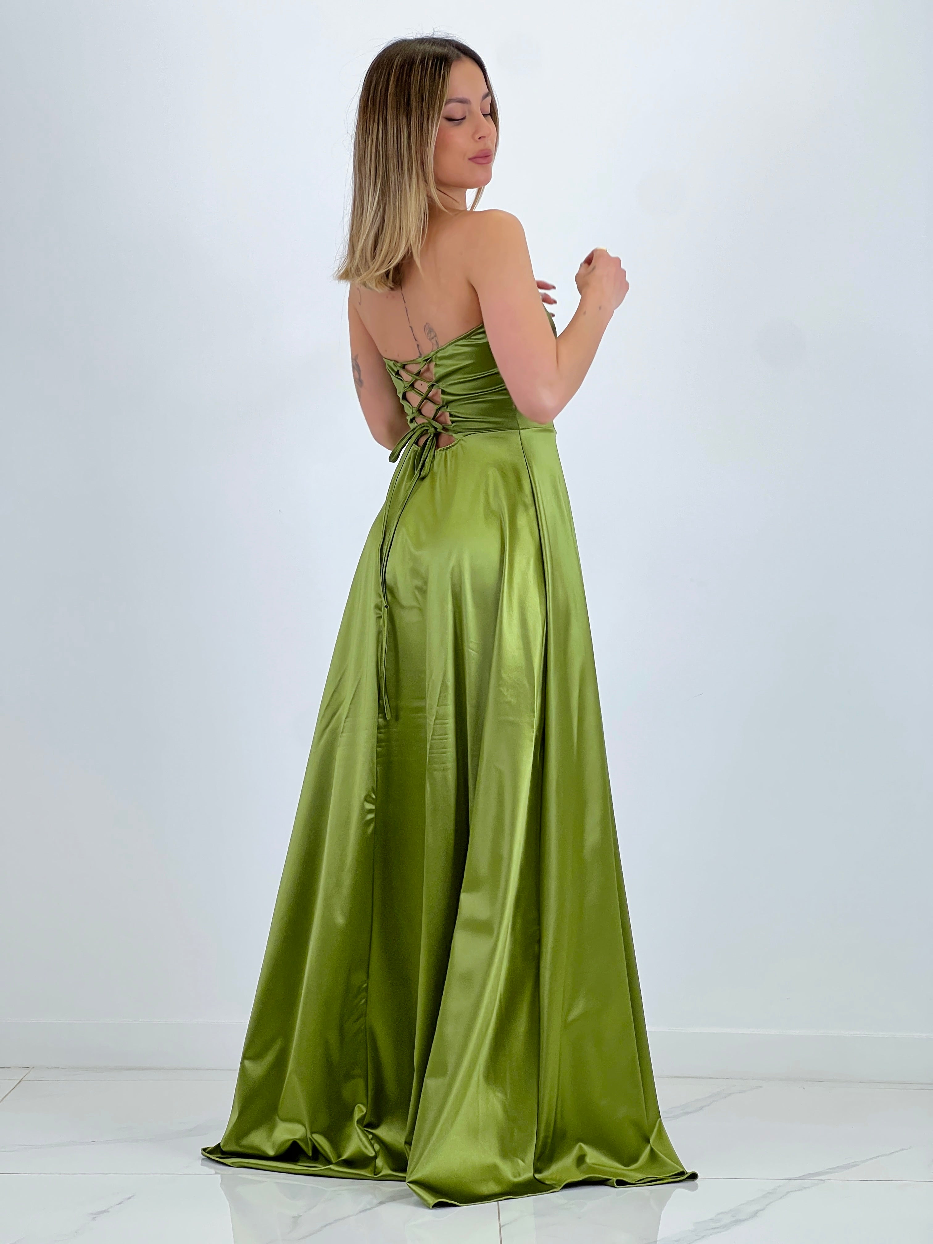 Vestido satinado Nelia