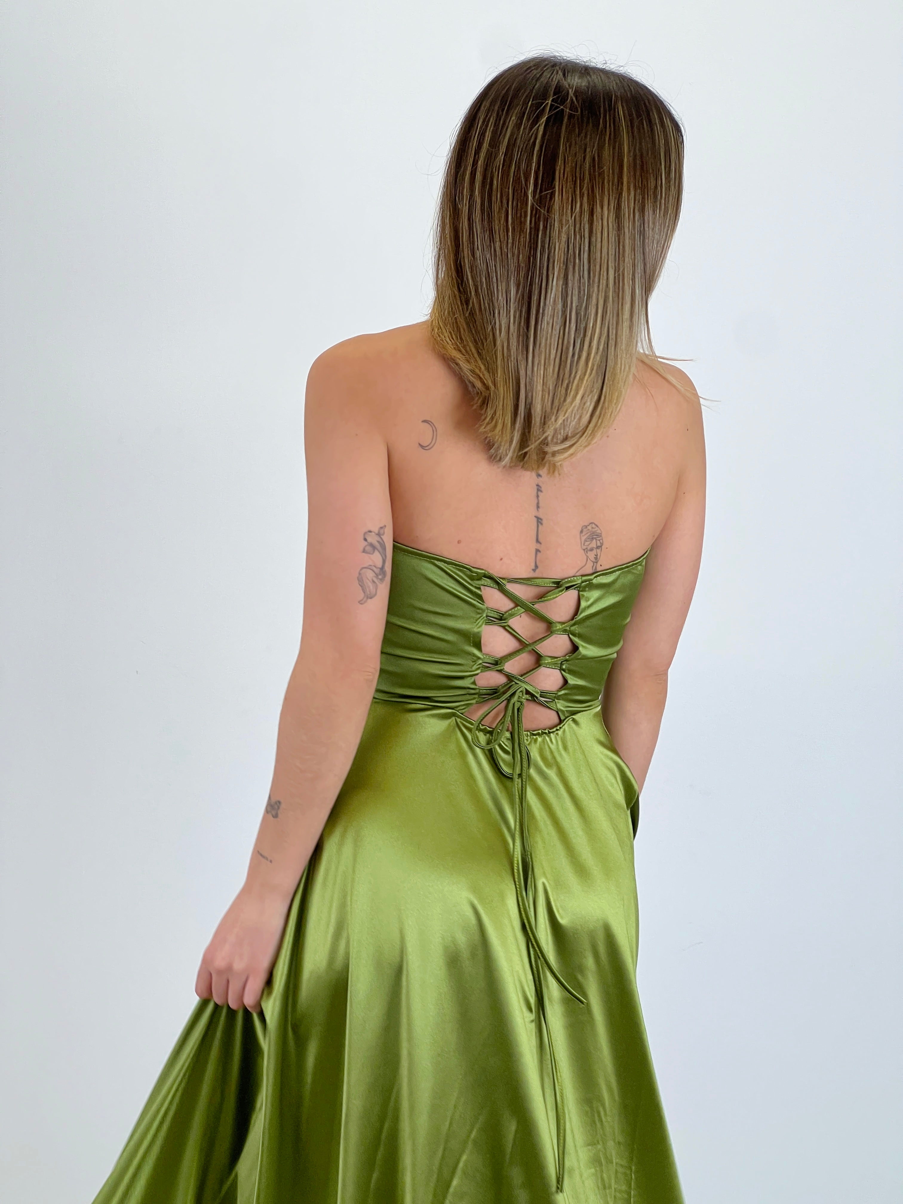 Vestido satinado Nelia