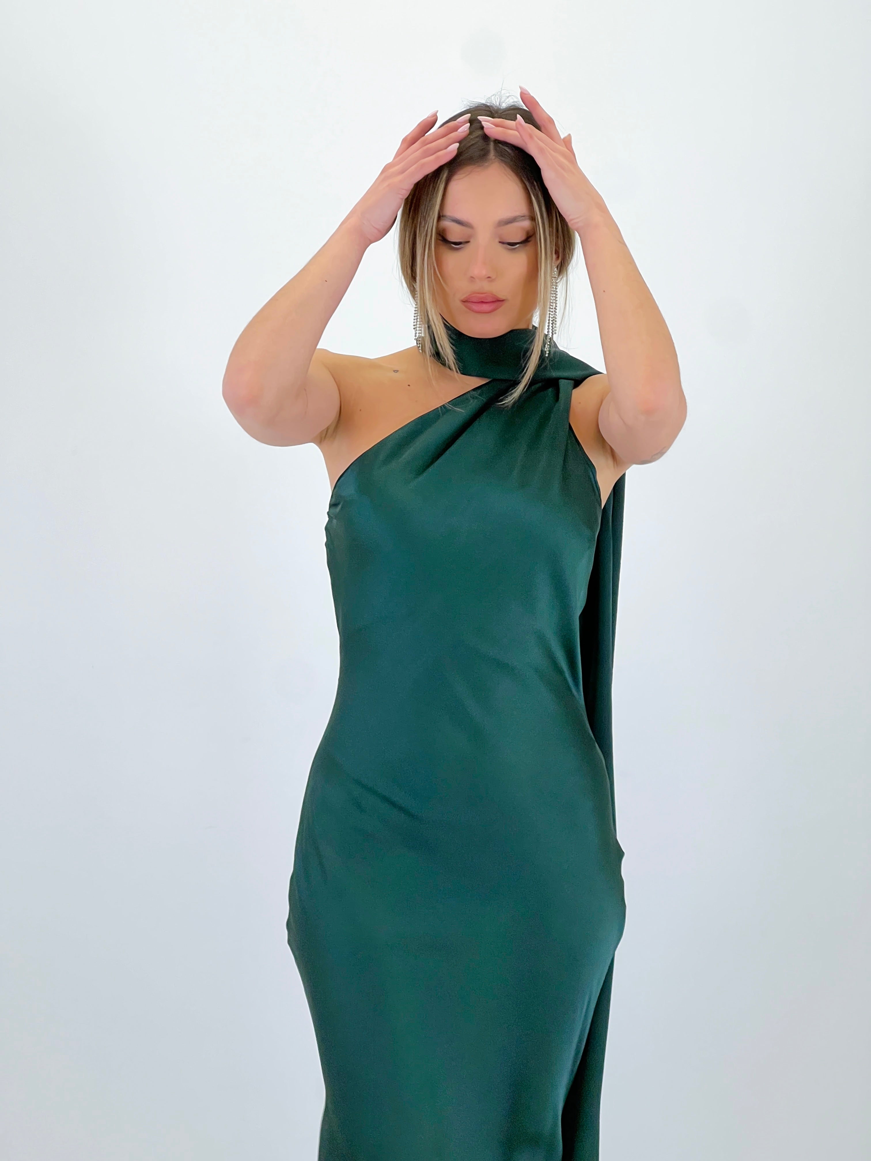 Vestido raso choker Priscila